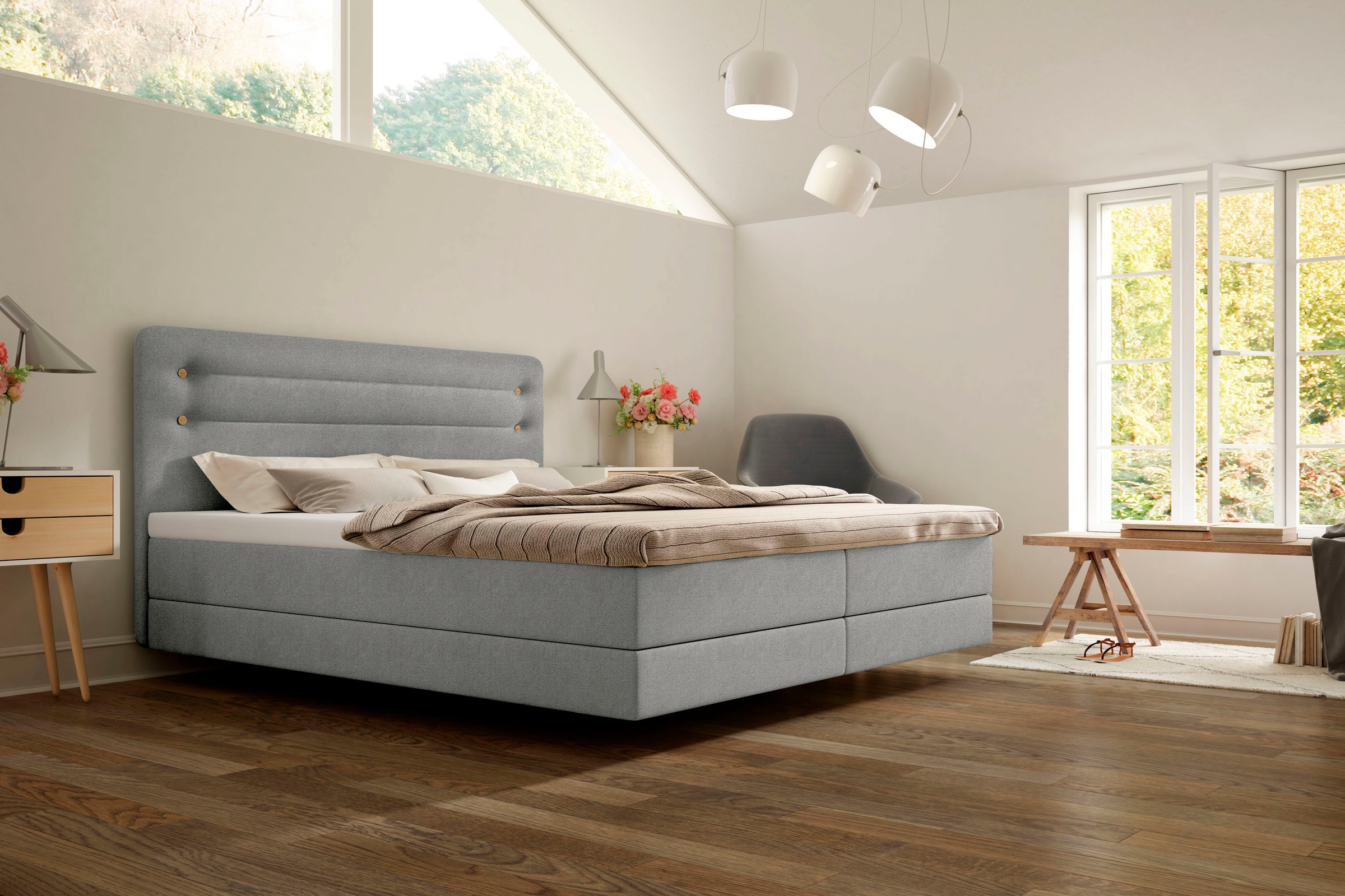 5. Bild von Schlaraffia Boxspringbett »Fidelio«, inkl. BULTEX® Topper, Fuß in Schwebeoptik