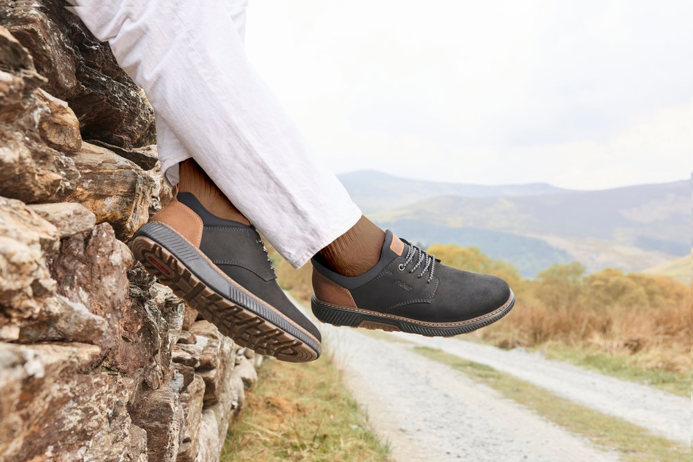 Rieker Slip-On Sneaker  Halbschuh, Schlupfschuh, Freizeitschuh, Elastik-Einstieg, schmale Form