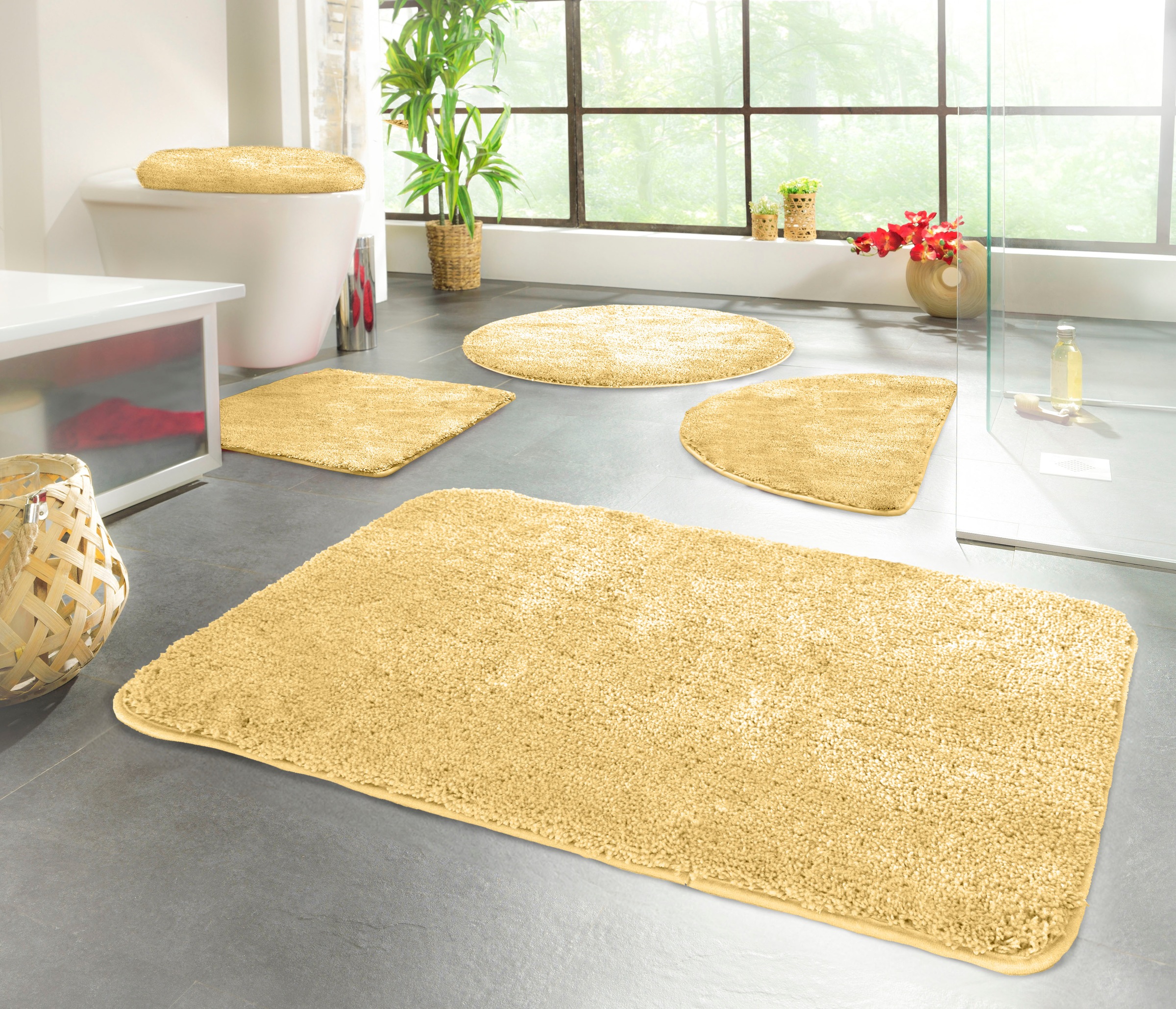 KiNZLER Badematte »Chaozhou« Höhe 20 mm rutschhemmend beschichtet fußbodenh günstig online kaufen