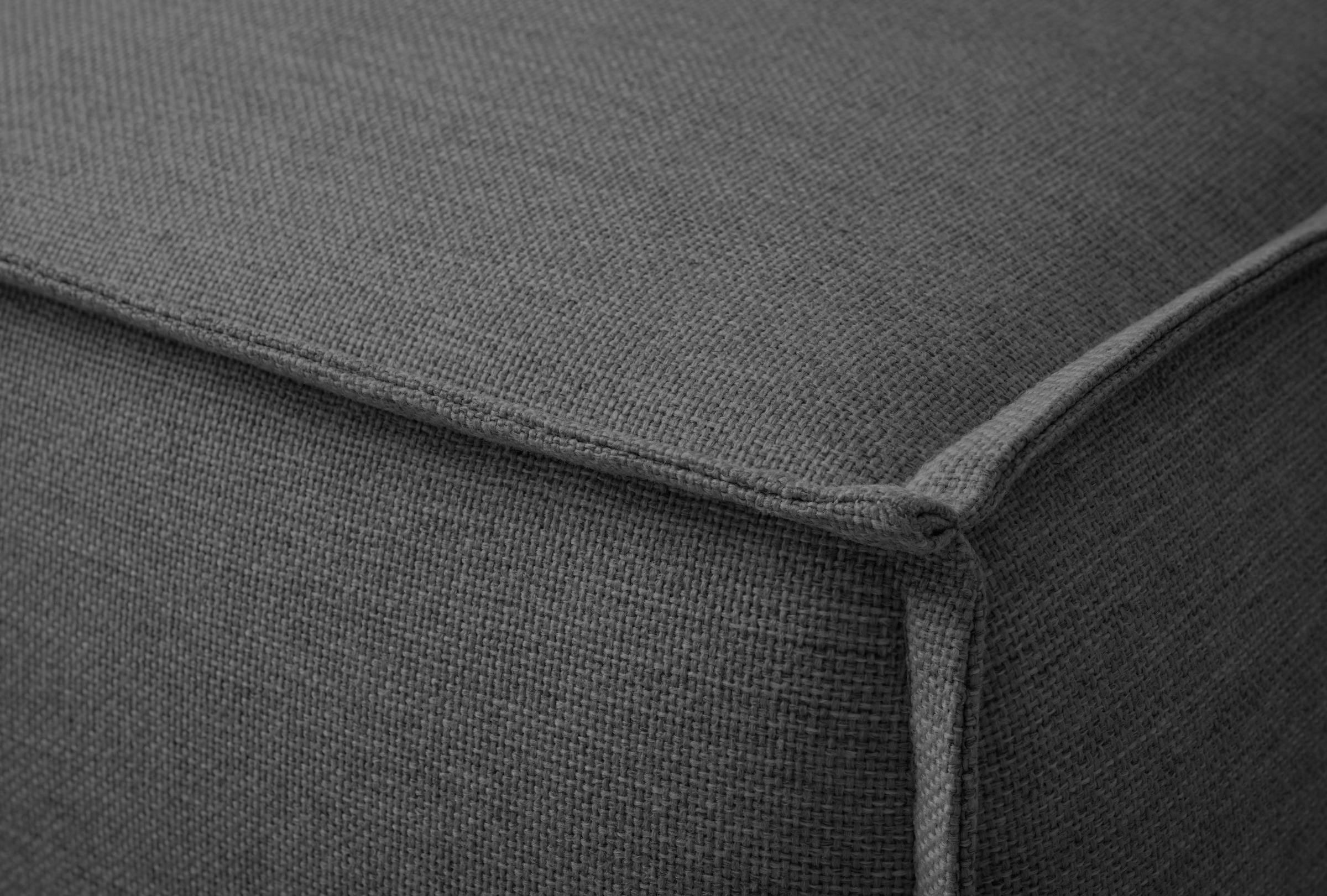 andas Hocker »TVINNU, mit Kedernaht, Cord u. Flachgewebe« zur Serie TVINNU, gemütlicher Sitzkomfort, rechteckig, schwarze Füße