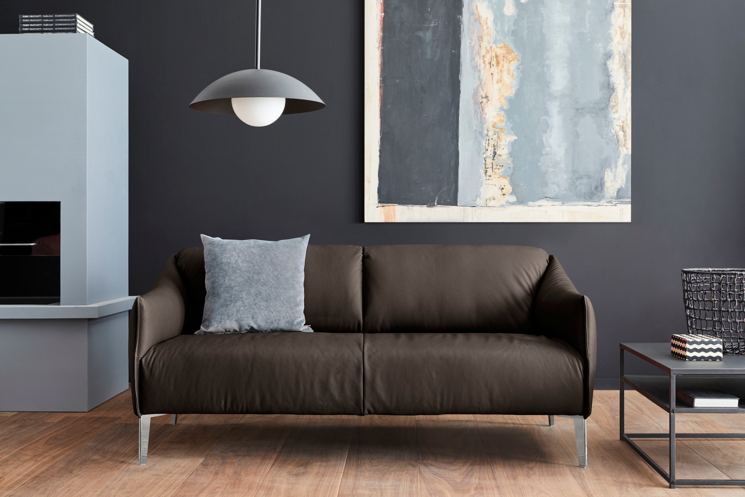 W.SCHILLIG 2,5-Sitzer »sally« mit Metall-Winkelfüßen in Chrom glänzend, Bre günstig online kaufen