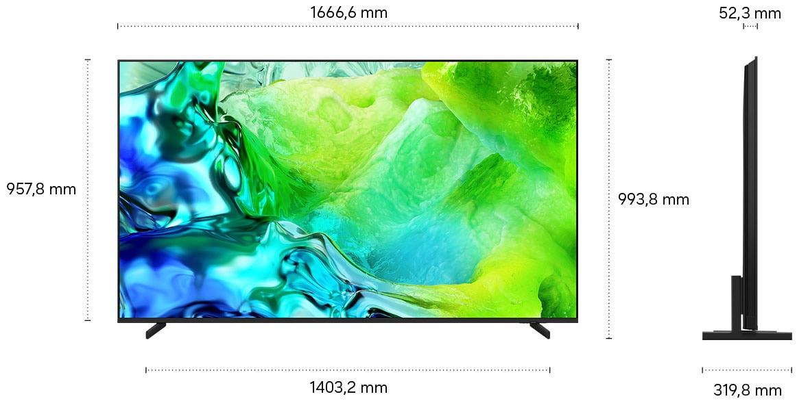 Samsung QLED-Fernseher »GQ75QN80HAU« 189 cm/75 ″ Smart-TV Real QLED Mini-LEDs, Motion Xcelerator 144 Hz, Gaming Hub, Dolby Atmos