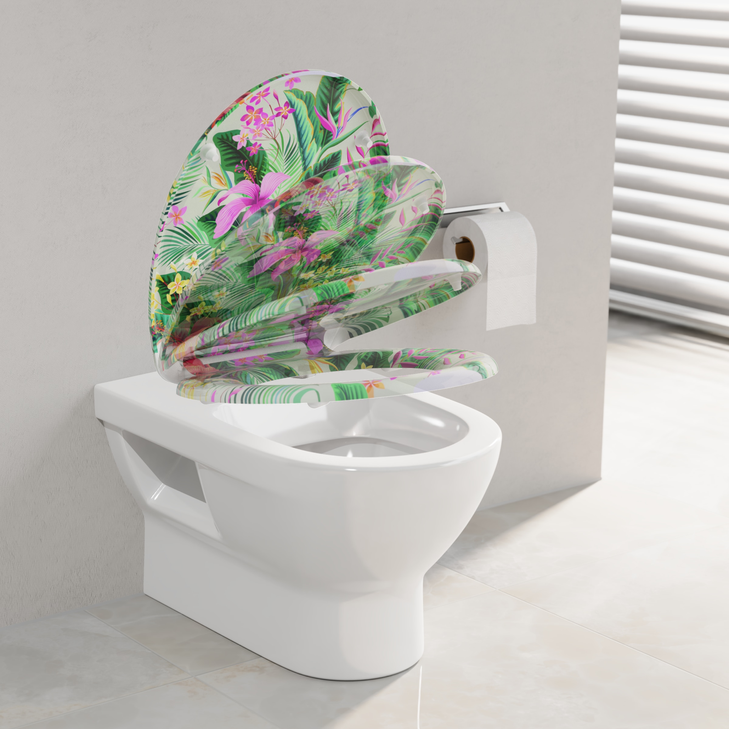 welltime WC-Sitz »TROPICAL«, Mit Absenkautomatik & Schnellverschluss