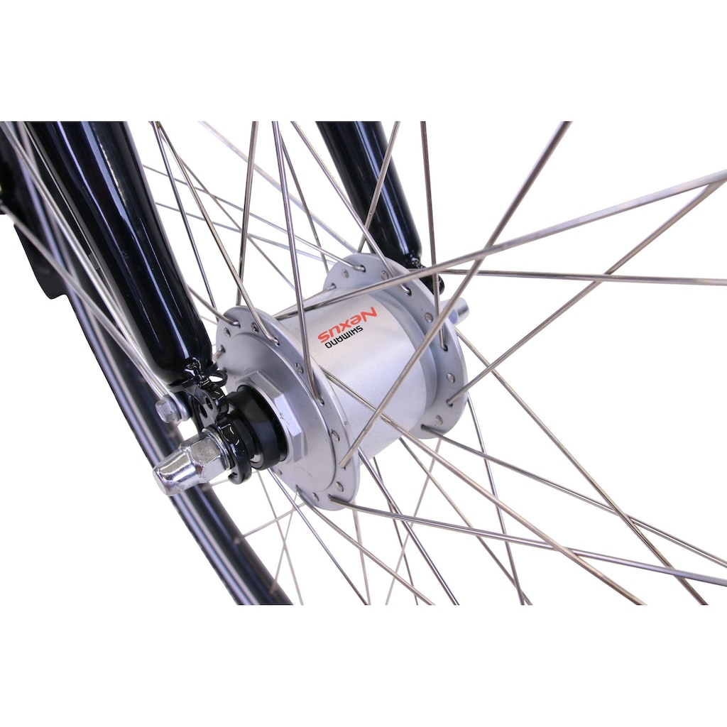HAWK Bikes Cityrad »HAWK City Comfort Deluxe Plus Grey«, 7 Gang, Shimano, Nexus Schaltwerk