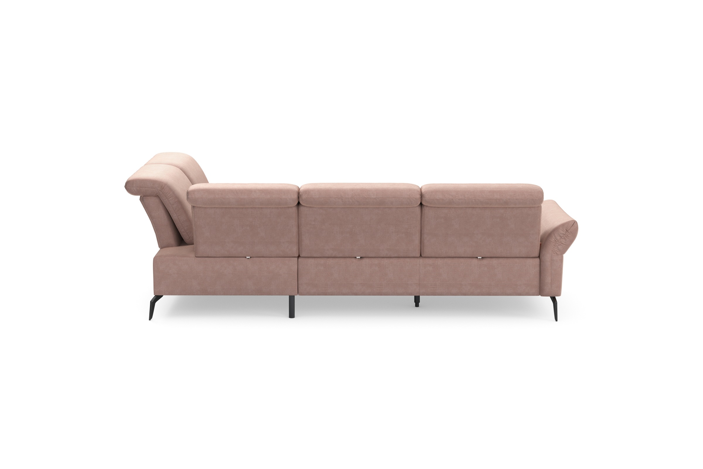INOSIGN Ecksofa »Coco L-Form«, Sitztiefen-, Arm- und Kopfteilverstellung, Cord-Bezug, Fußhöhe 15 cm