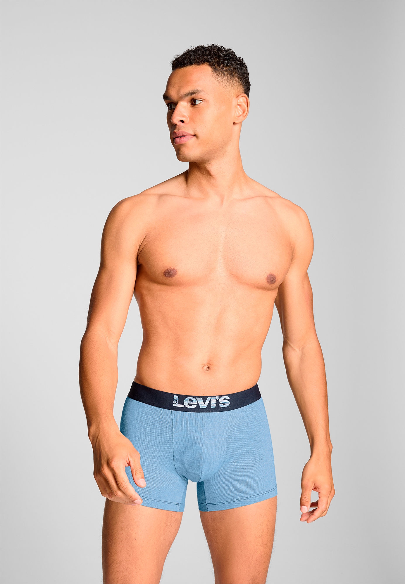 Levi's® Boxershorts »LEVIS MEN OPT ILL BOXER BRIEF ORG CO 2P«, (2er Pack), mit breitem Logobund