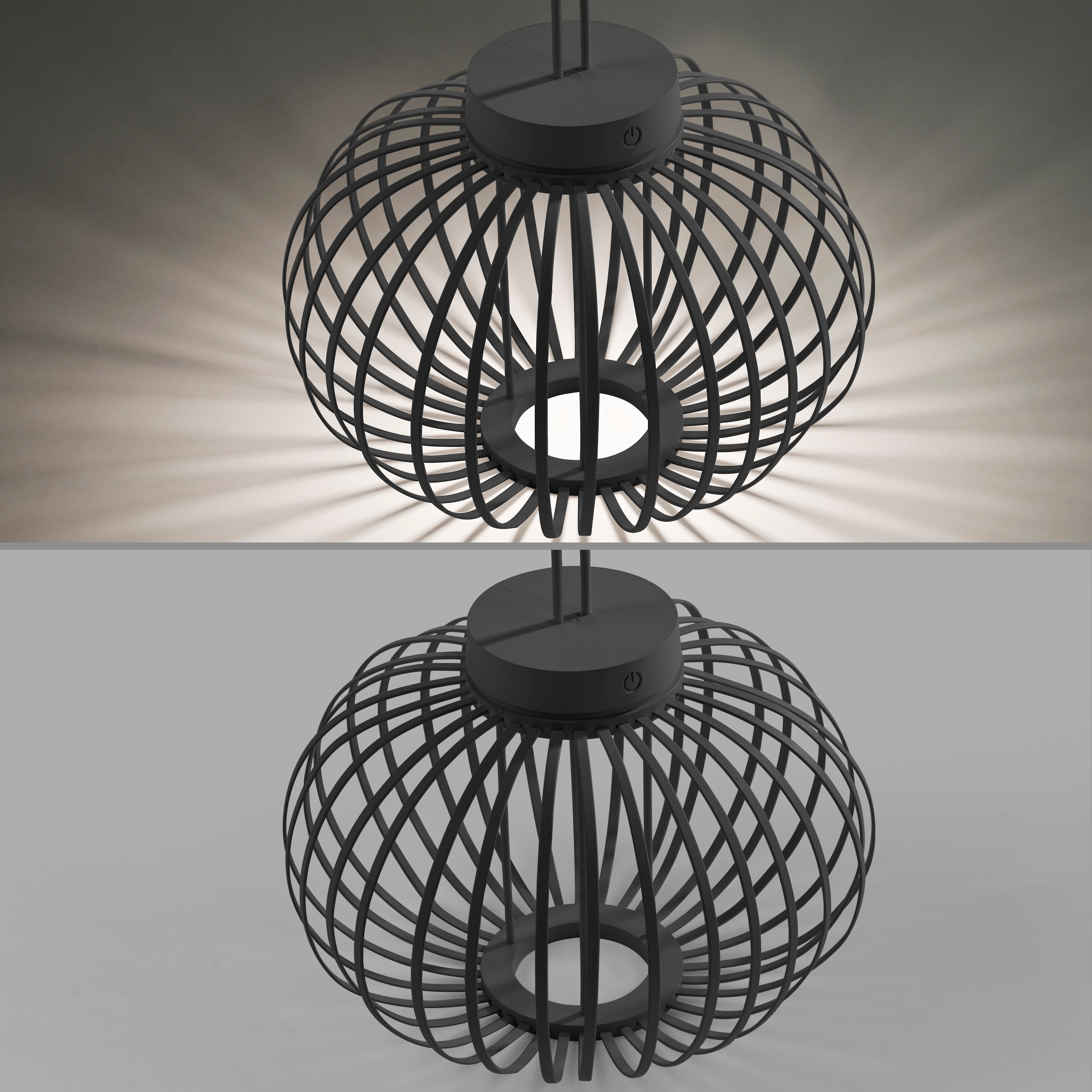 JUST LIGHT Pendelleuchte »AKUBA«, 1 flammig, Leuchtmittel LED-Modul | LED fest integriert, Akkuleuchte