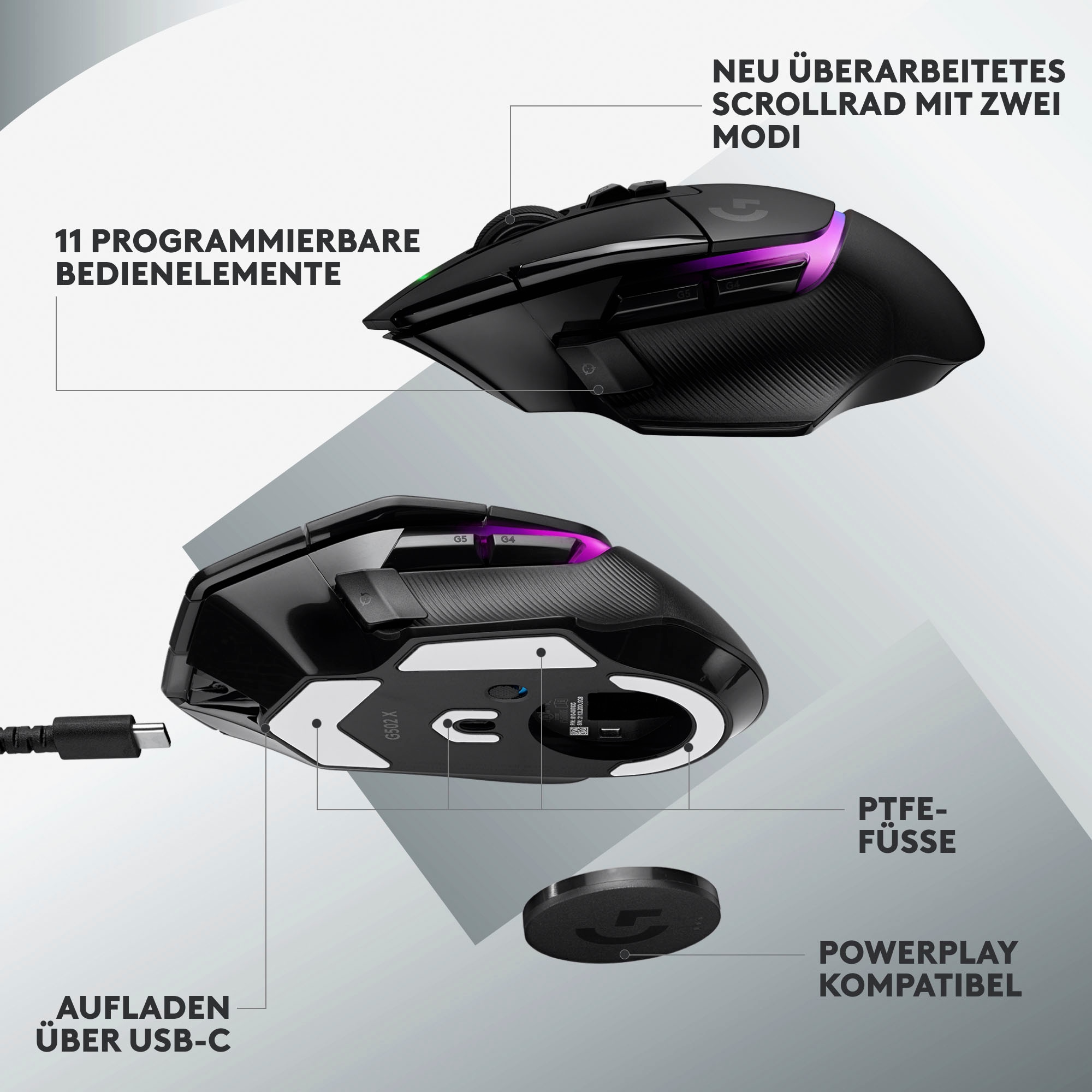 Logitech G Gaming-Maus »G502 X PLUS«, RF Wireless