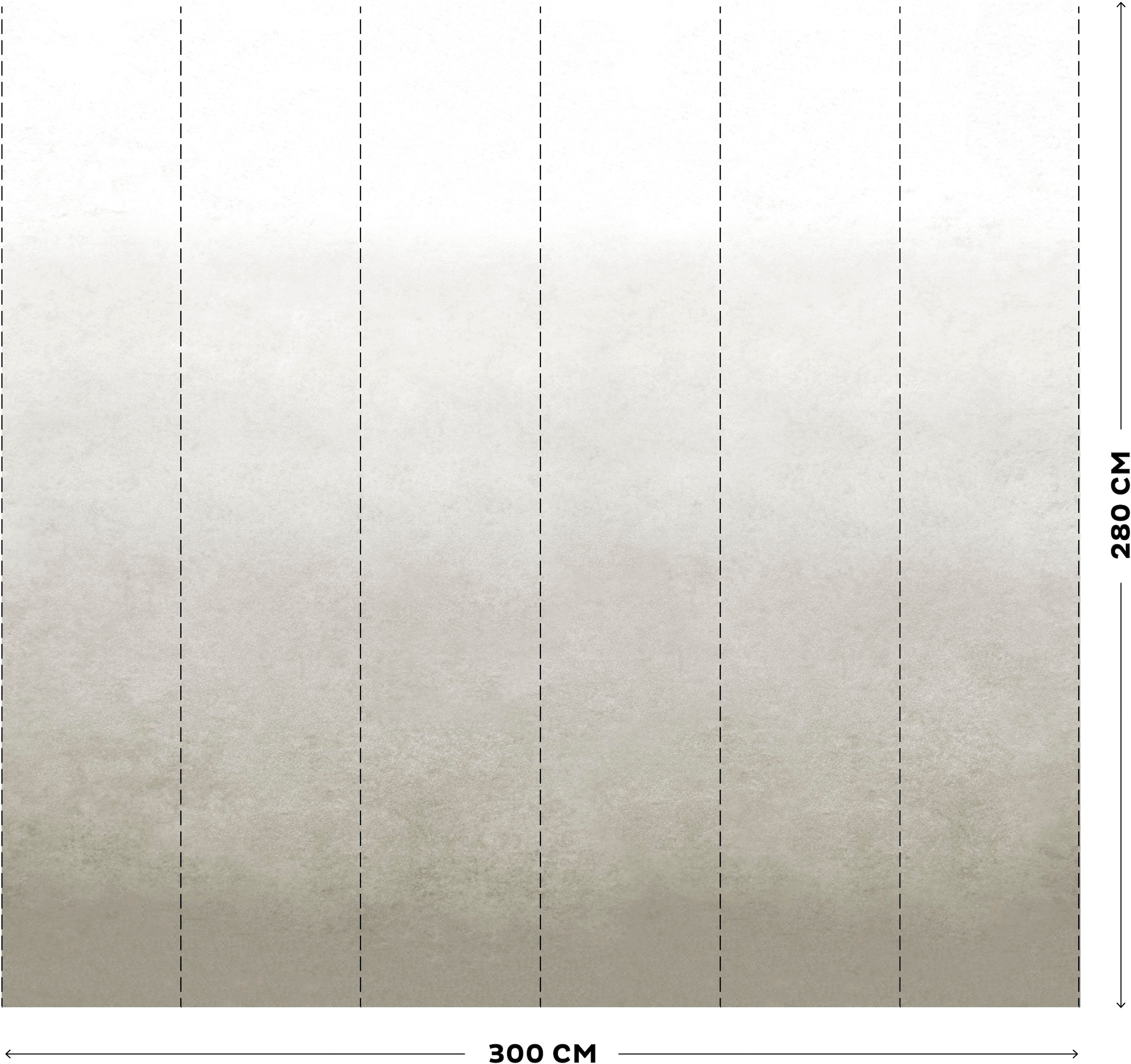vtwonen Fototapete »Degrade«, Ton-in-Ton, Grau - 300x280 cm