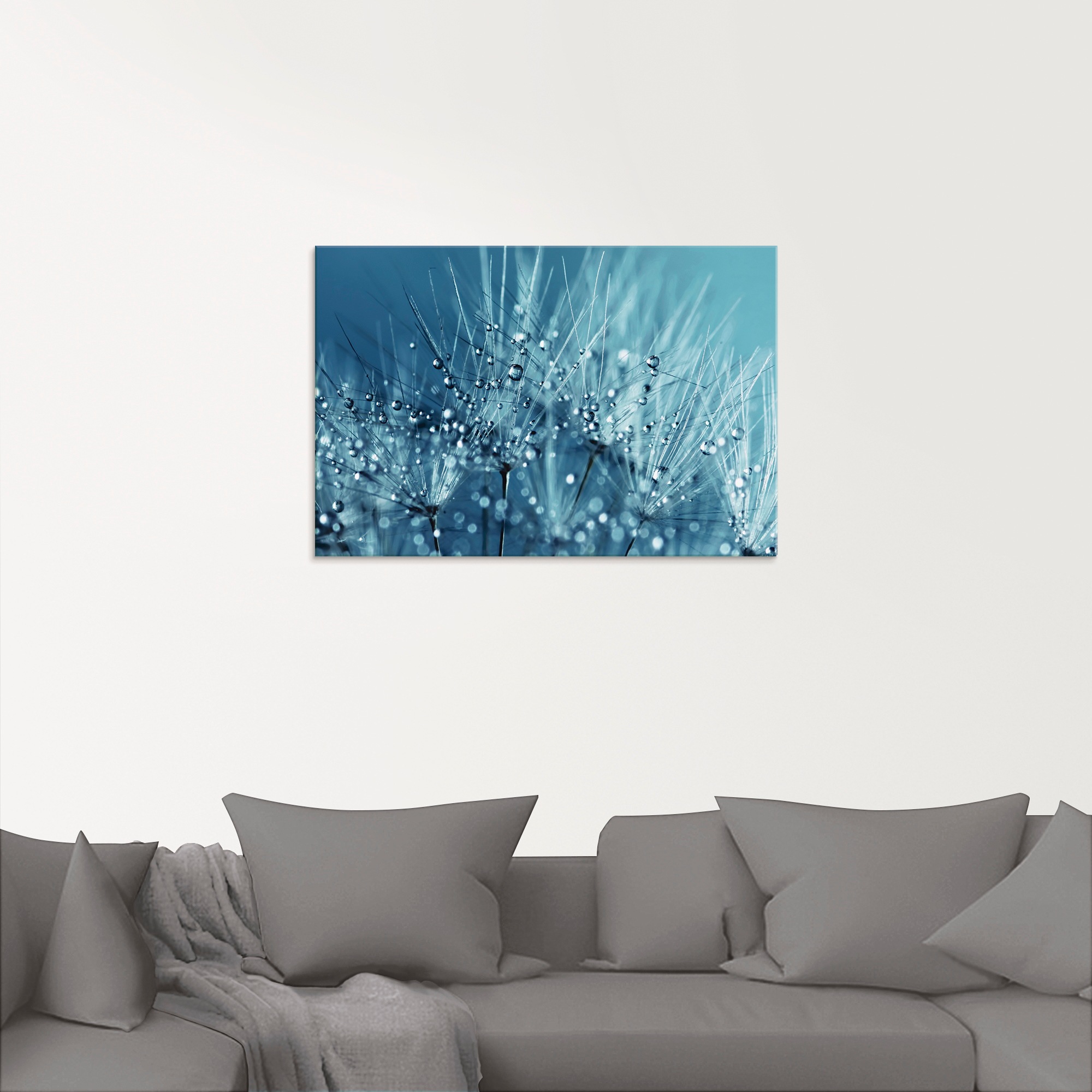 Artland Glasbild »Blaue glitzernde Pusteblume« 1 Stk. tlg. in verschiedenen günstig online kaufen