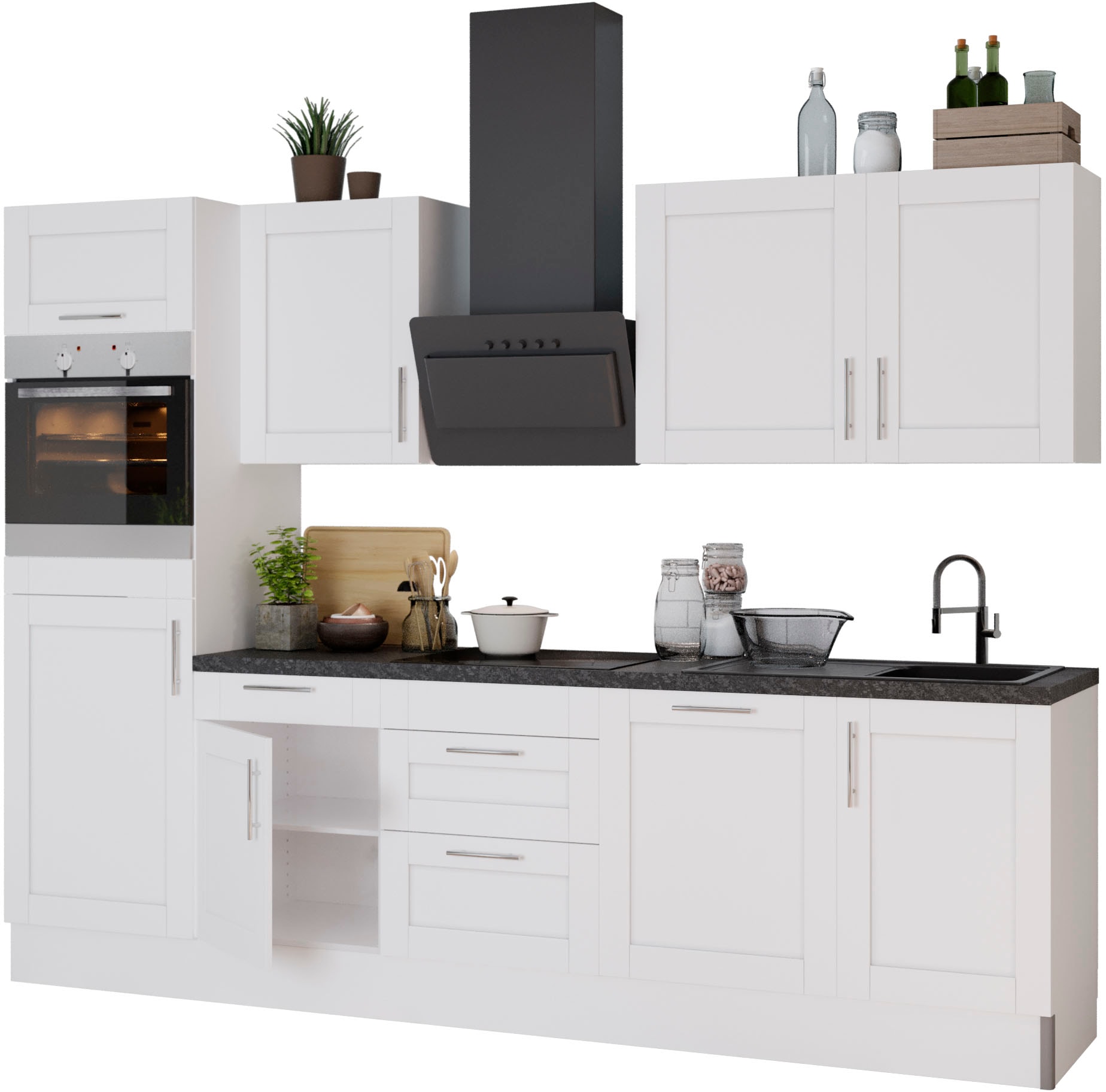 KOCHSTATION Küche »KS-Ahus«, Breite 280 cm,wahlw. mit E-Geräten,Soft Close günstig online kaufen