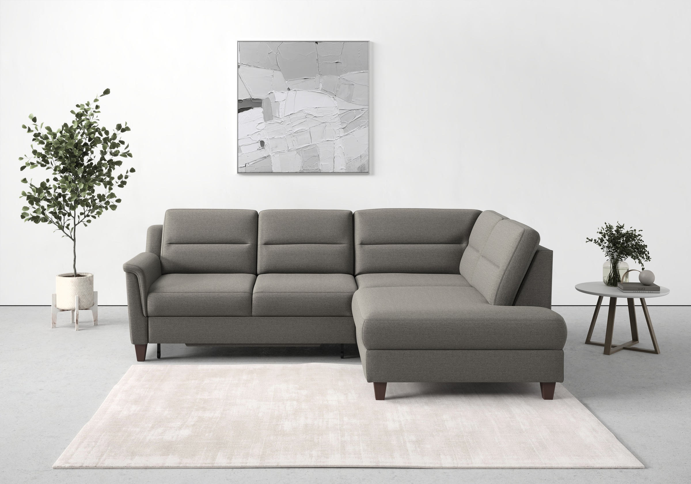 sit&more Ecksofa »Farö L-Form«, inklusive Federkern, wahlweise mit Bettfunk günstig online kaufen