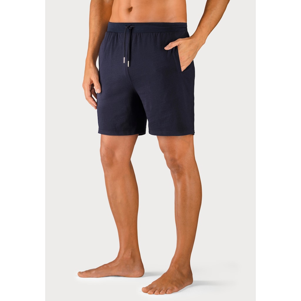 AUTHENTIC UNDERWEAR Schlafshorts »kurze Relaxshort, mit Kordel, Jogginghose,«, aus reiner Baumwolle