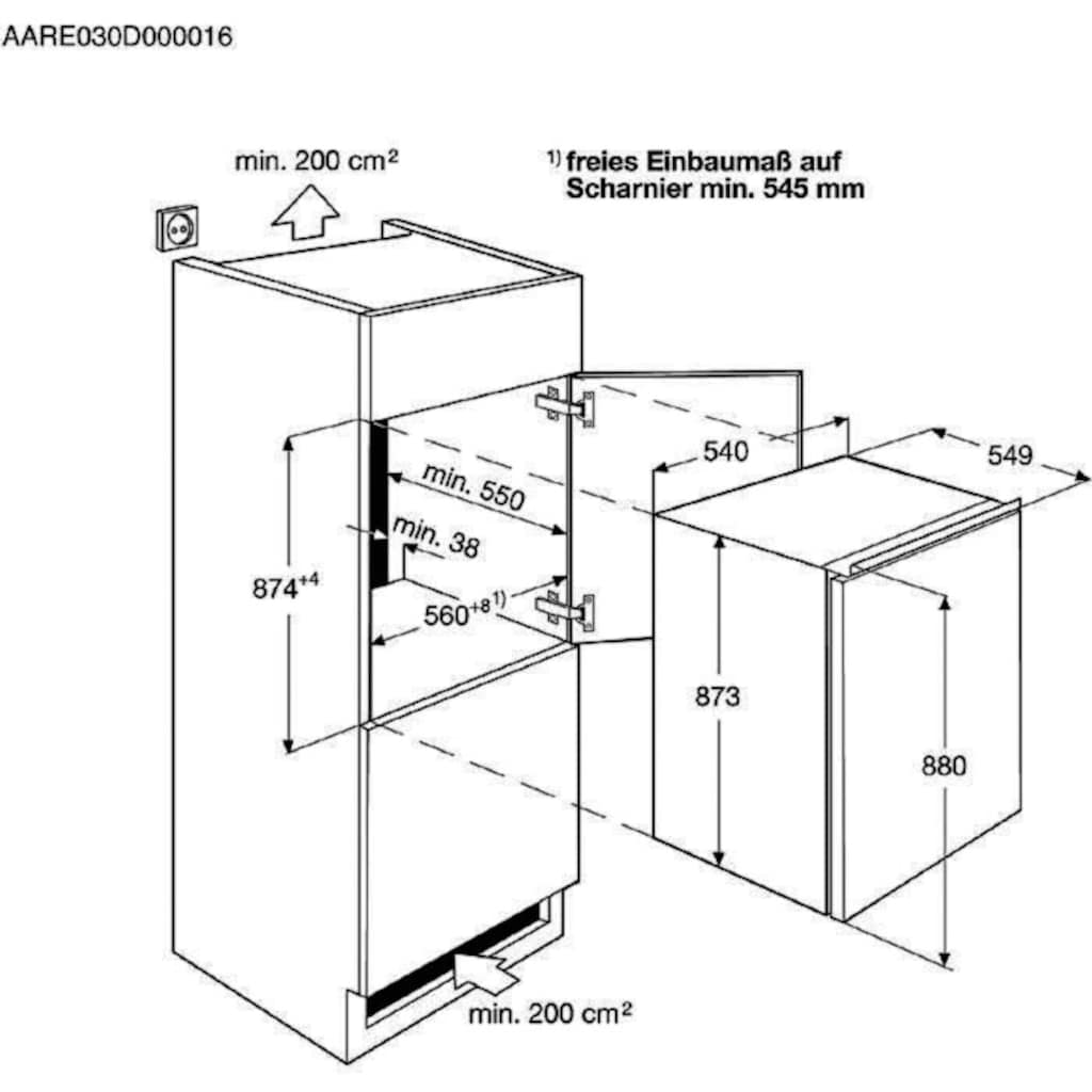 AEG Einbaukühlschrank »SKB588D1AS«, SKB588D1AS, 87,3 cm hoch, 54 cm breit