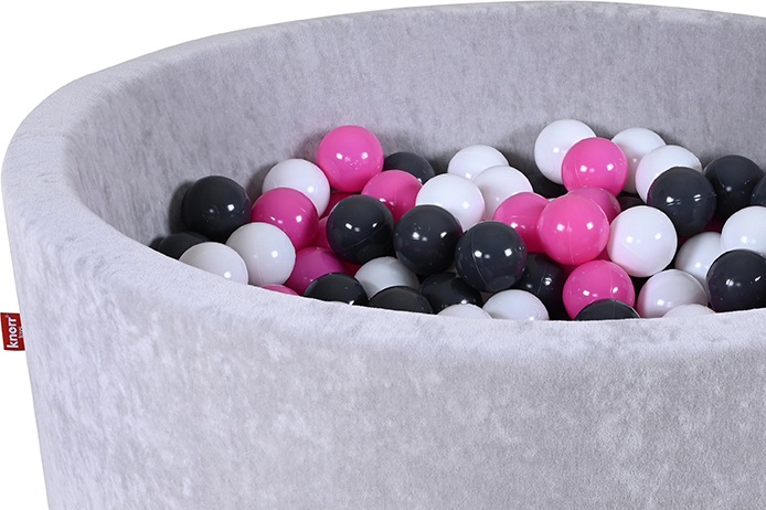 Knorrtoys® Bällebad »Soft, Grey«, mit 300 Bällen creme/Grey/rose; Made in Europe