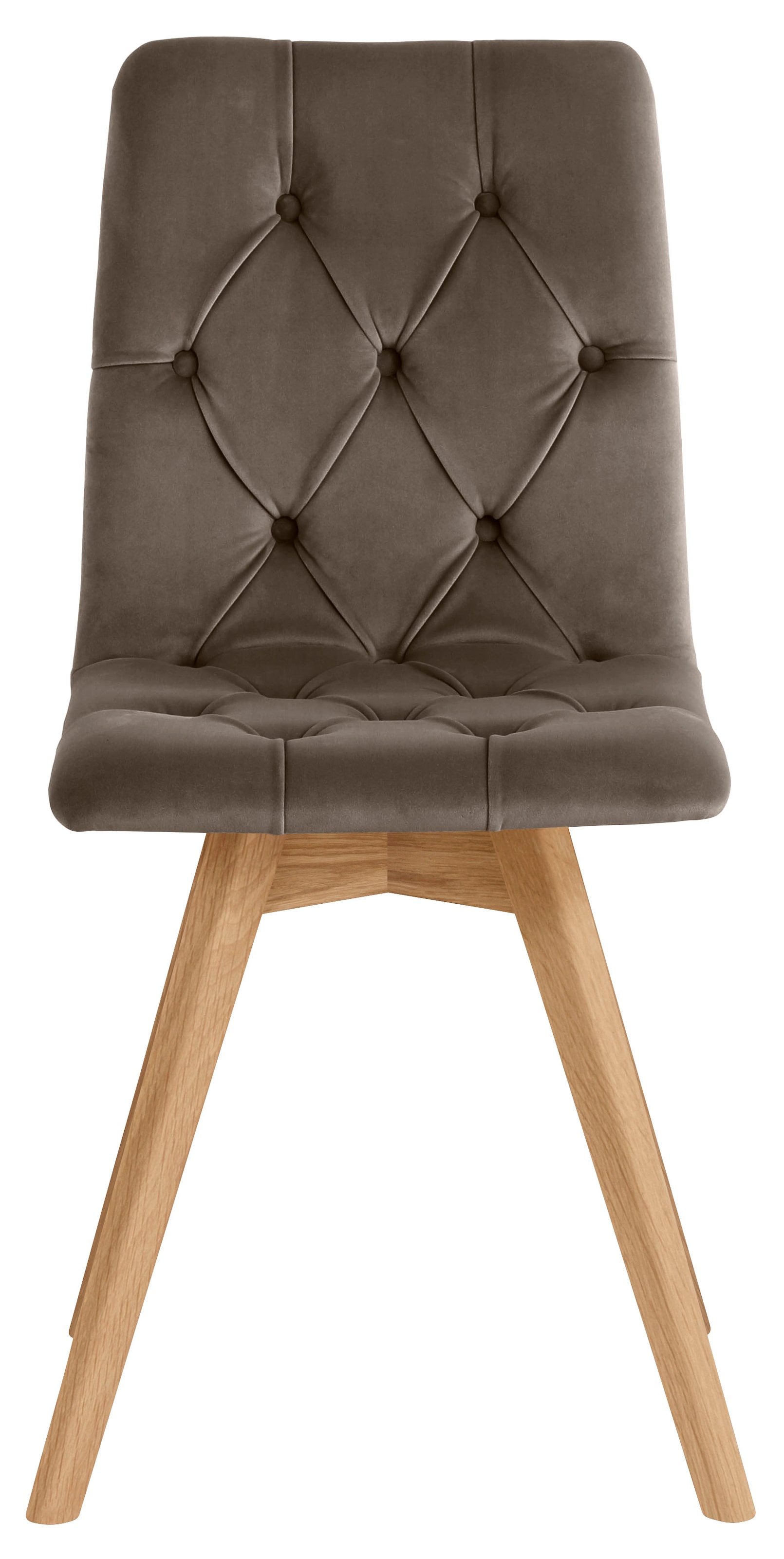 andas Esszimmerstuhl »Rania«, (Set), 2 St., Samtoptik, im 2er/4er/6er Set, Massivholzbeinen