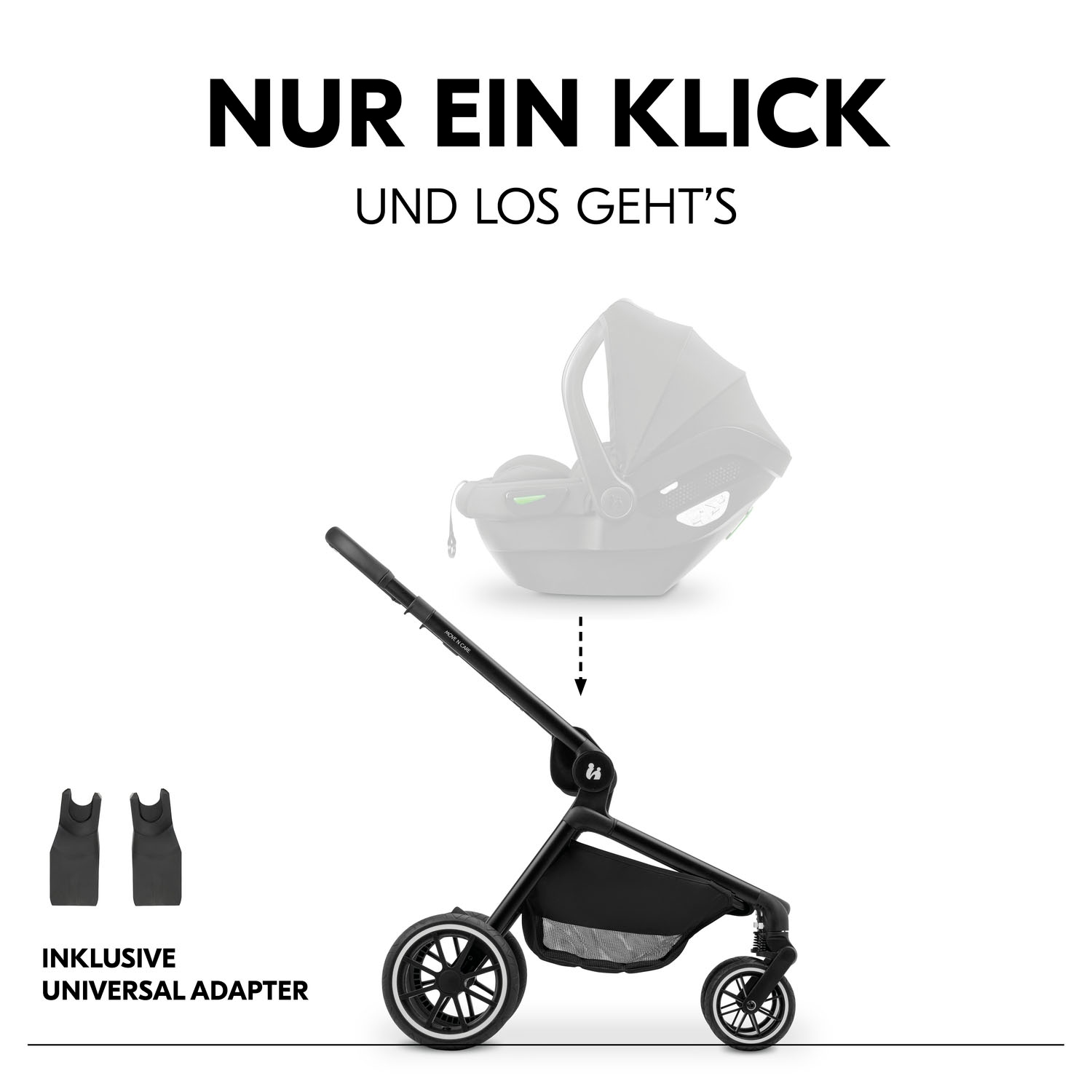 Hauck Kombi-Kinderwagen »Move N Care Set«, 22 kg, belastbar bis 22 kg