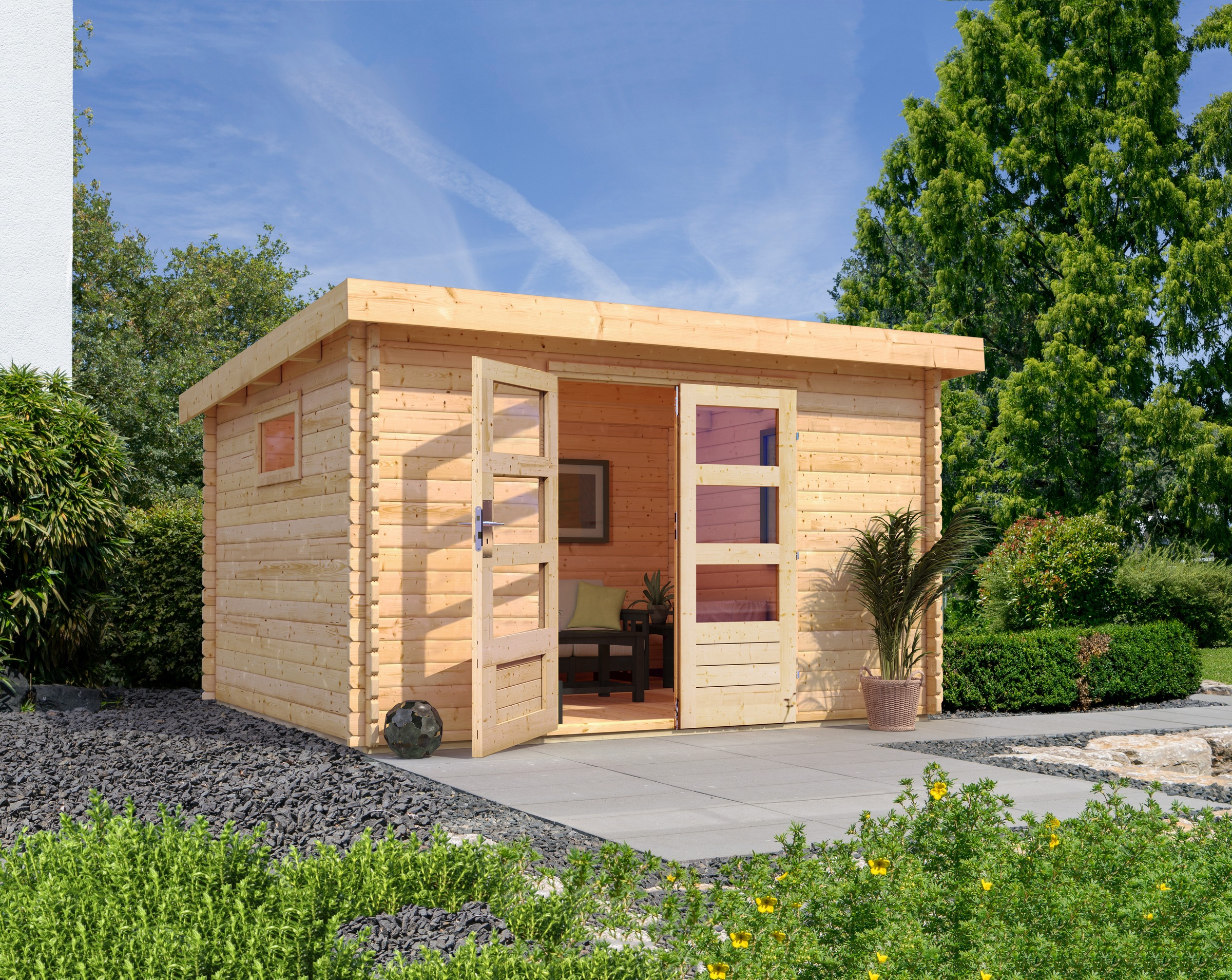 Karibu Gartenhaus »Trittau 4«, aus hochwertiger nordischer Fichte