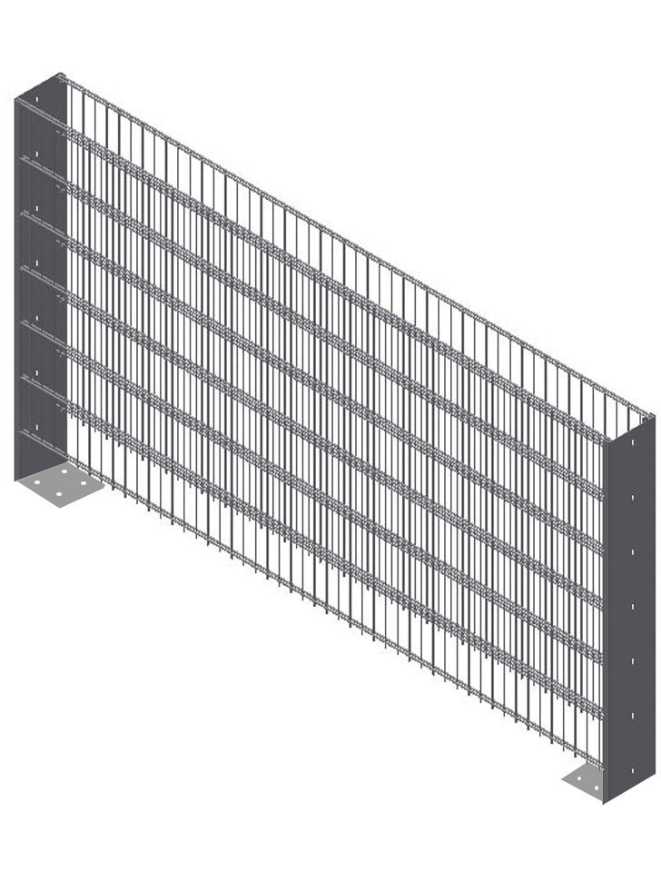KRAUS Gabionenzaun »Gabione-200«, anthrazit, 103 cm hoch, 2 Elemente für 2 m, 2 Pfosten 104 cm