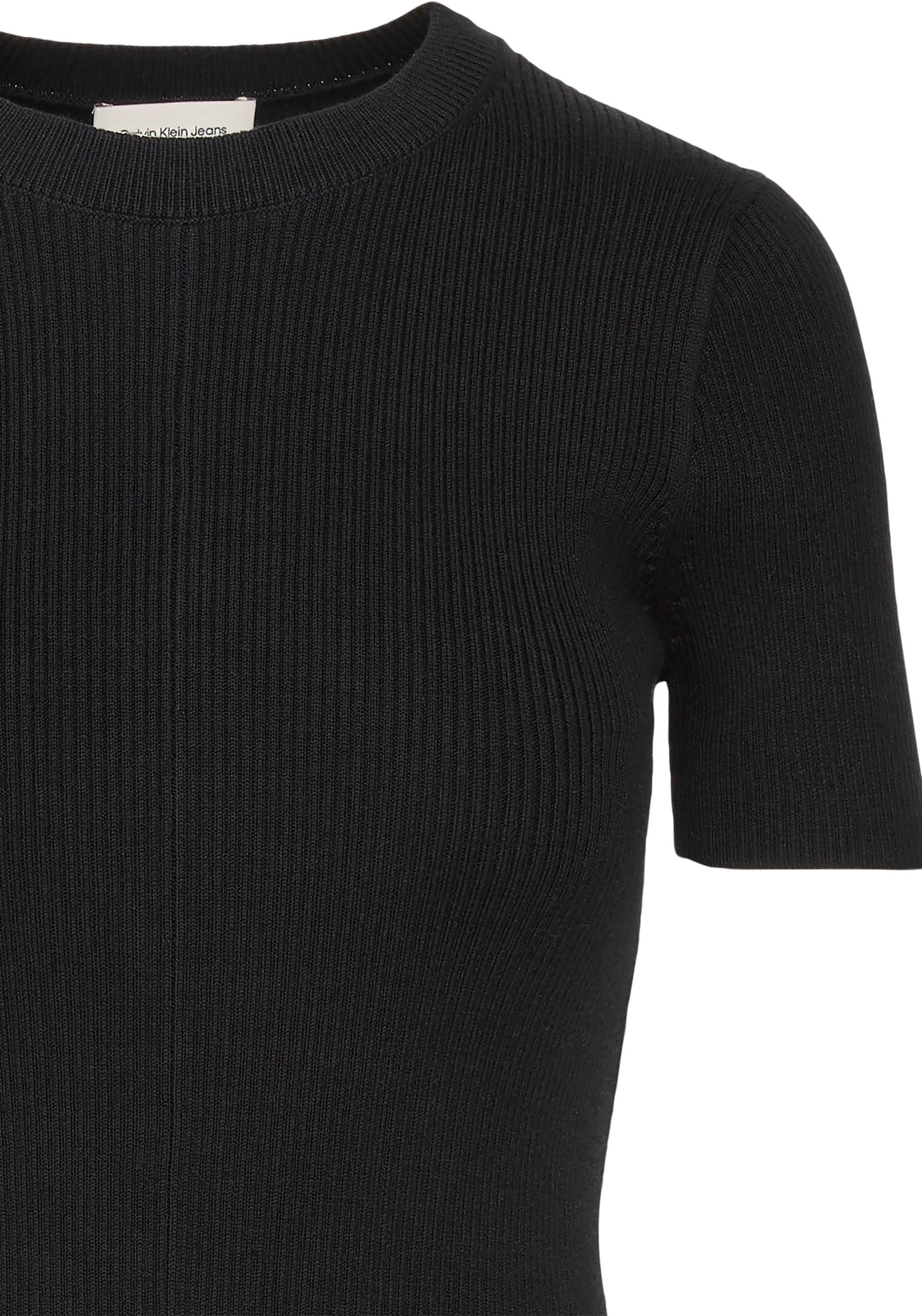 Calvin Klein Jeans Minikleid Ohne Tasche Figurbetonte Passform mit Rundhalsausschnitt