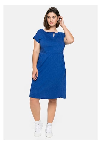Sheego Jerseykleid »sheego Jerseykleid«, mit weitem Ausschnitt und Taschen kaufen