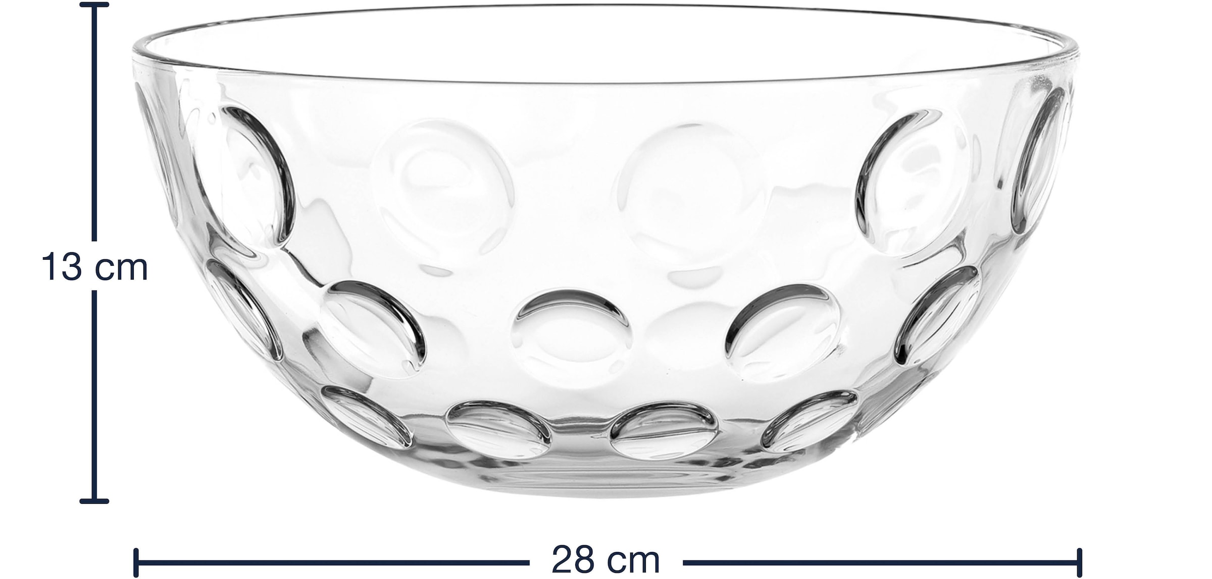 LEONARDO Schale »CUCINA OPTIC«, 1 tlg., aus Glas, Spülmaschinengeeignet