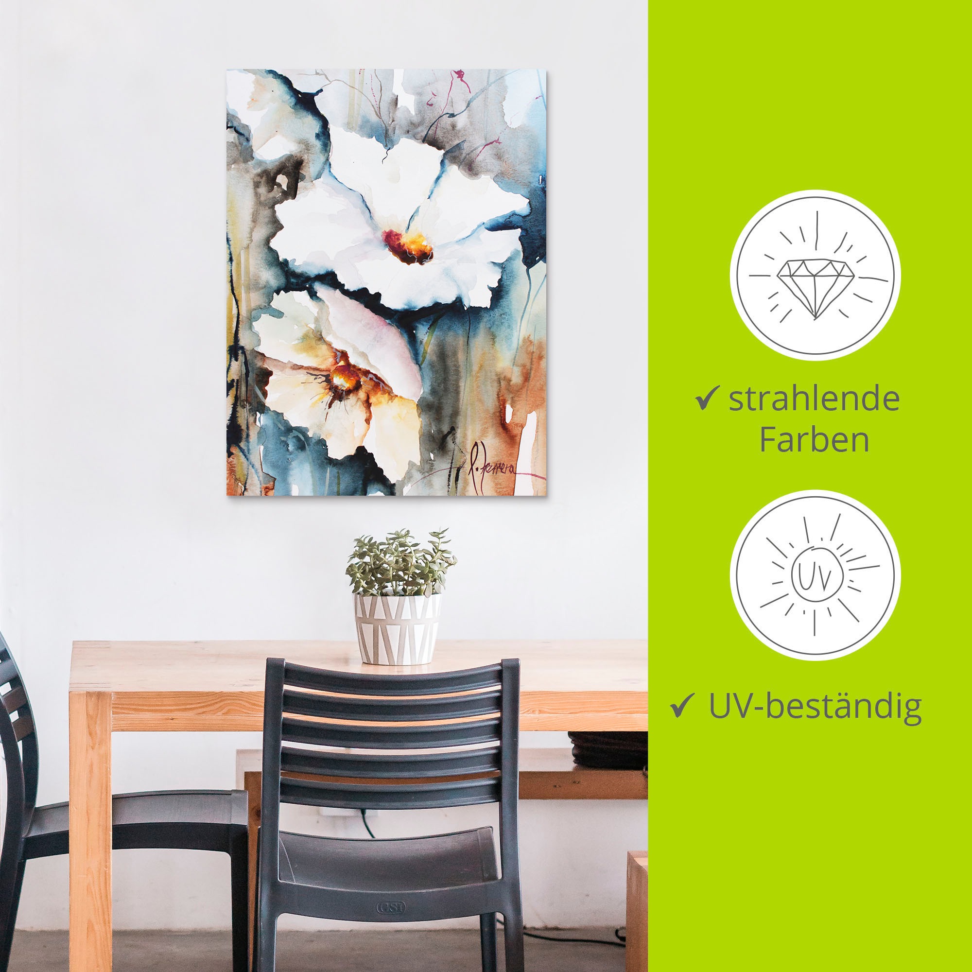 Artland Wandbild »Aquasblüten II«, Blumen, (1 St.), als Alubild, Outdoorbild, Leinwandbild, Poster in verschied. Größen