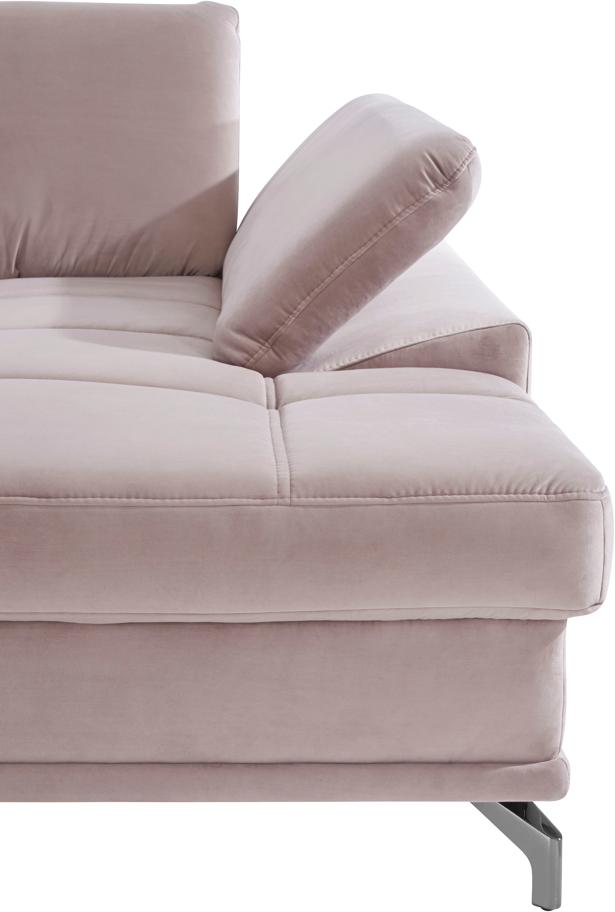 Places of Style Wohnlandschaft »Costello U-Form, B: 363 cm mit Sitztiefen-, Armteilverstellung &«, 3 Nierenkissen, optional Bettfunktion & Bettkasten