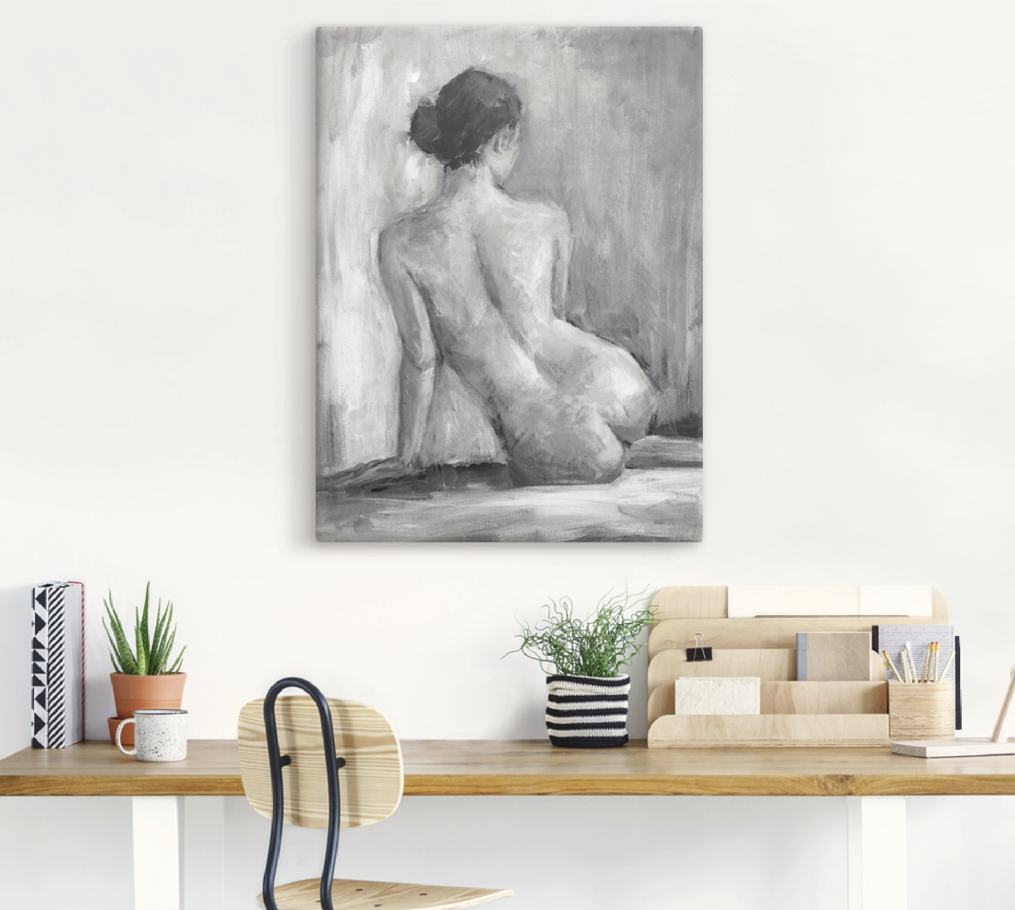Artland Wandbild »Figur in schwarz & weiß I«, Frau, (1 St.), als Alubild, Outdoorbild, Leinwandbild, Poster, Wandaufkleber