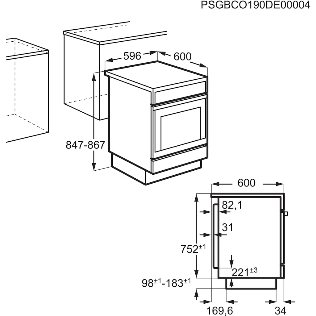 AEG Elektro-Standherd »CCB6445CBM«, CCB6445CBM, mit FlexiRunners™ – Teilauszug (3 Paar)