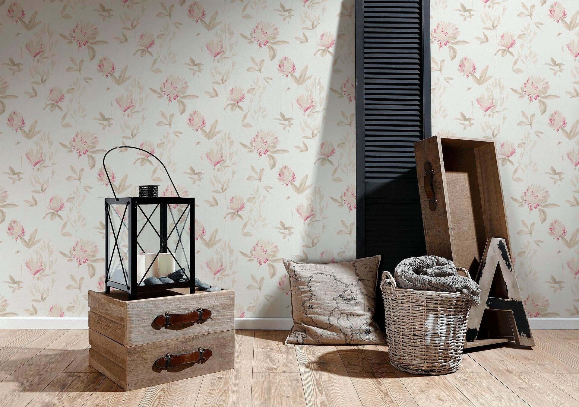 living walls Vliestapete »Blumentapete«, floral-geblümt, Florale Tapete Blumen Tapeten Wohnzimmer Schlafzimmer Küche Flur Optik