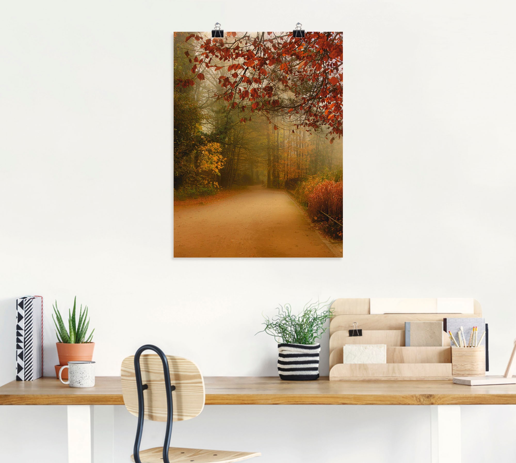 Artland Wandbild »Herbst im bestellen als versch. Jahreszeiten, Park«, Wandaufkleber Größen Raten Poster in (1 Leinwandbild, oder Vier auf St.)