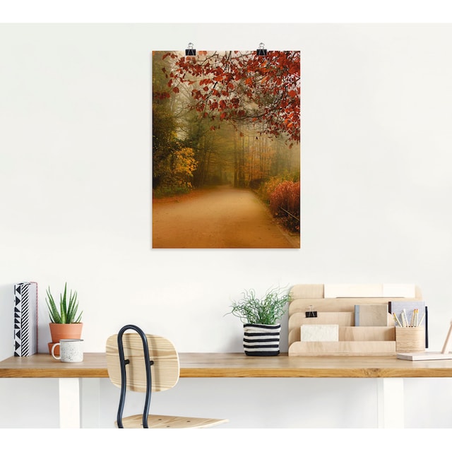 Artland Wandbild »Herbst im Park«, Vier Jahreszeiten, (1 St.), als  Leinwandbild, Wandaufkleber oder Poster in versch. Größen auf Raten  bestellen