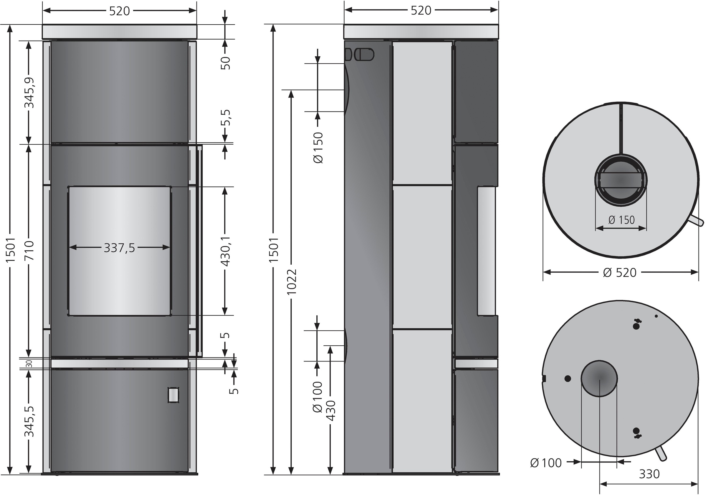 JUSTUS Kaminofen »Faro W+ 2.0«