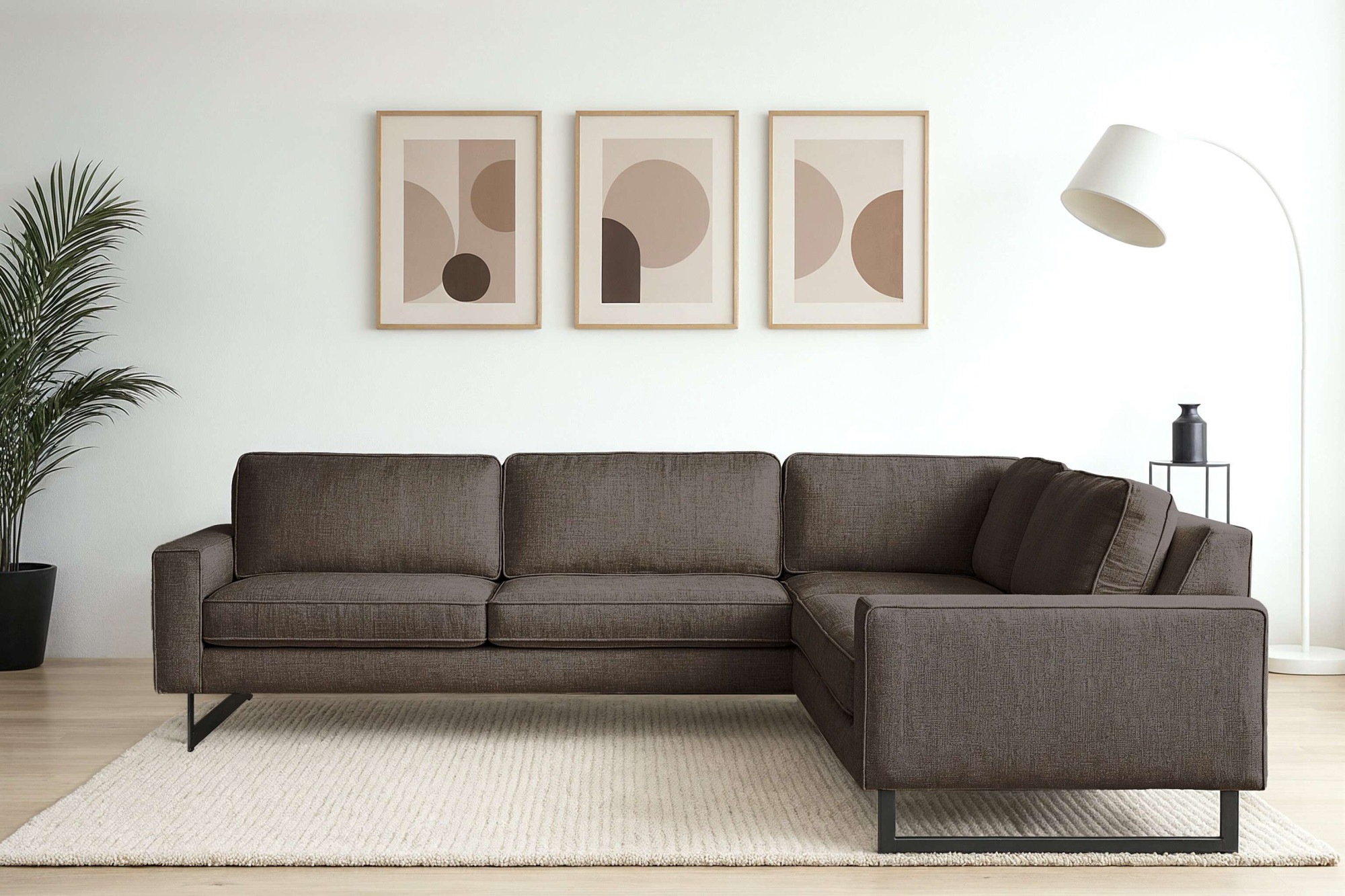 PLACES OF STYLE Ecksofa »Pinto, XXL, 250/290 cm, langer Schenkel, Ottomane« günstig online kaufen