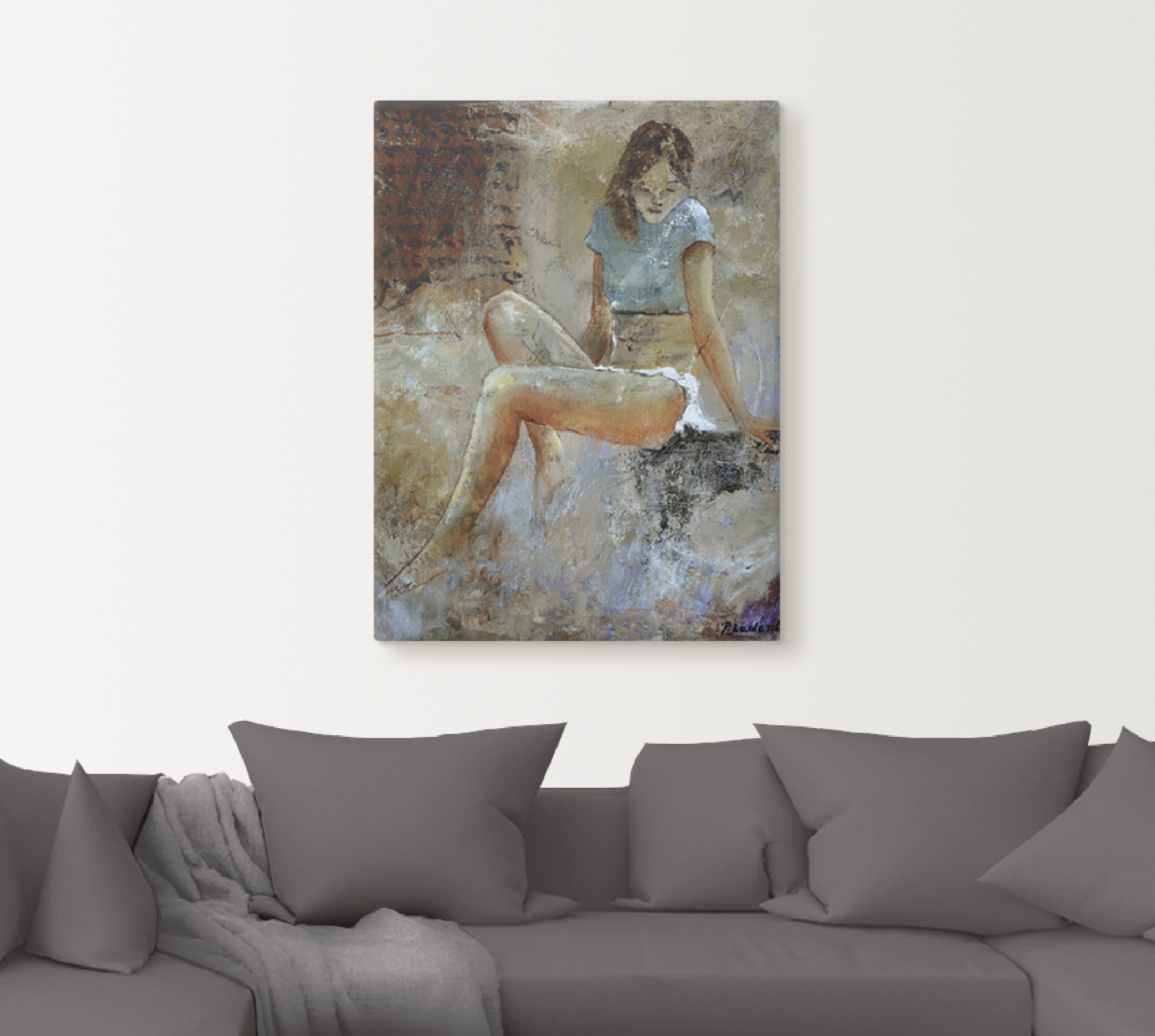 Artland Leinwandbild »Junges Mädchen«, Frau, (1 St.), auf Keilrahmen gespannt