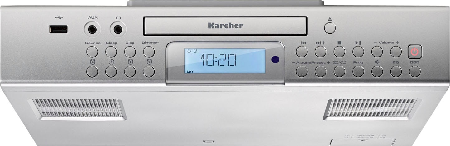 Karcher Küchen-Radio »RA 2050«, (UKW mit RDS 3 W), CD/MP3 Player, USB, Ladefunktion, Kochtimer, Küchenunterbauradio