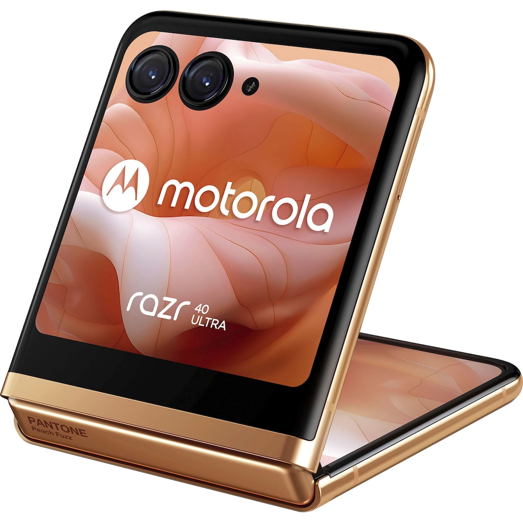 Motorola Smartphone »Motorola razr40 ultra«, Peach Fuzz, 17,52 cm/6,9 Zoll, 256 GB Speicherplatz, 12 MP Kamera