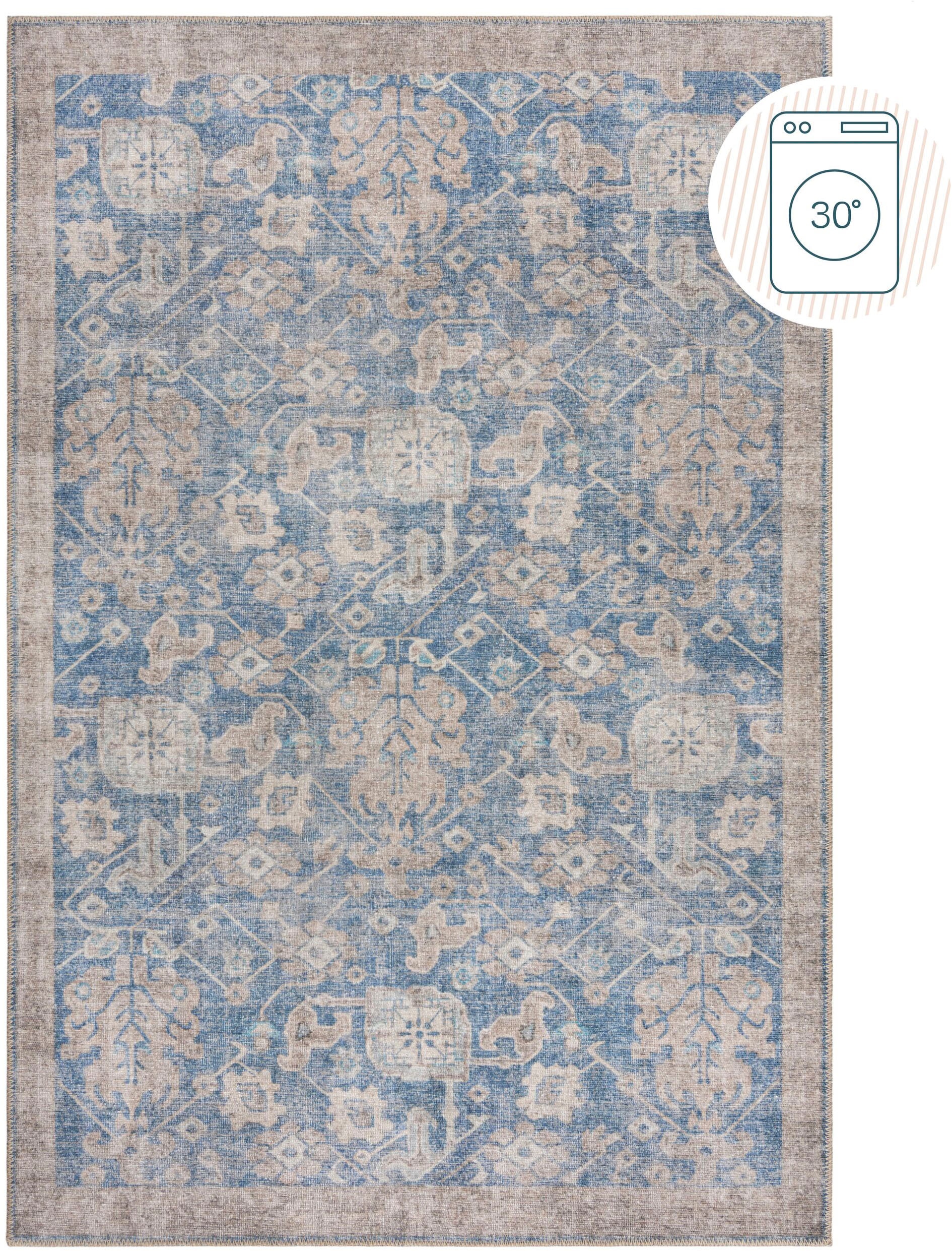 FLAIR RUGS Teppich »Orelia«, rechteckig, 4 mm Höhe, Waschbarer Traditionell günstig online kaufen