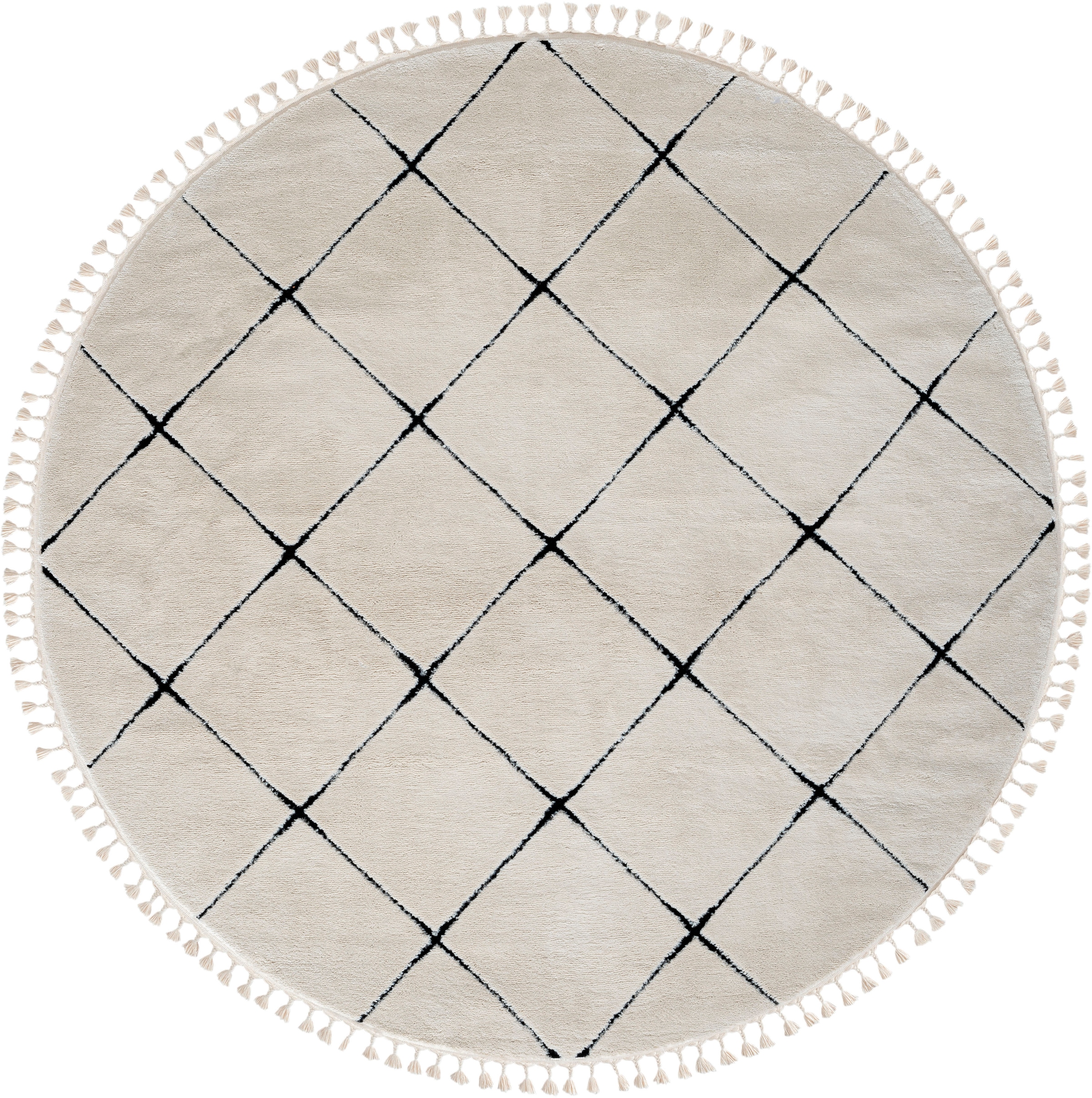 Myflair Möbel & Accessoires Hochflor-Teppich »Moroccan Square«, rund, 24 mm günstig online kaufen