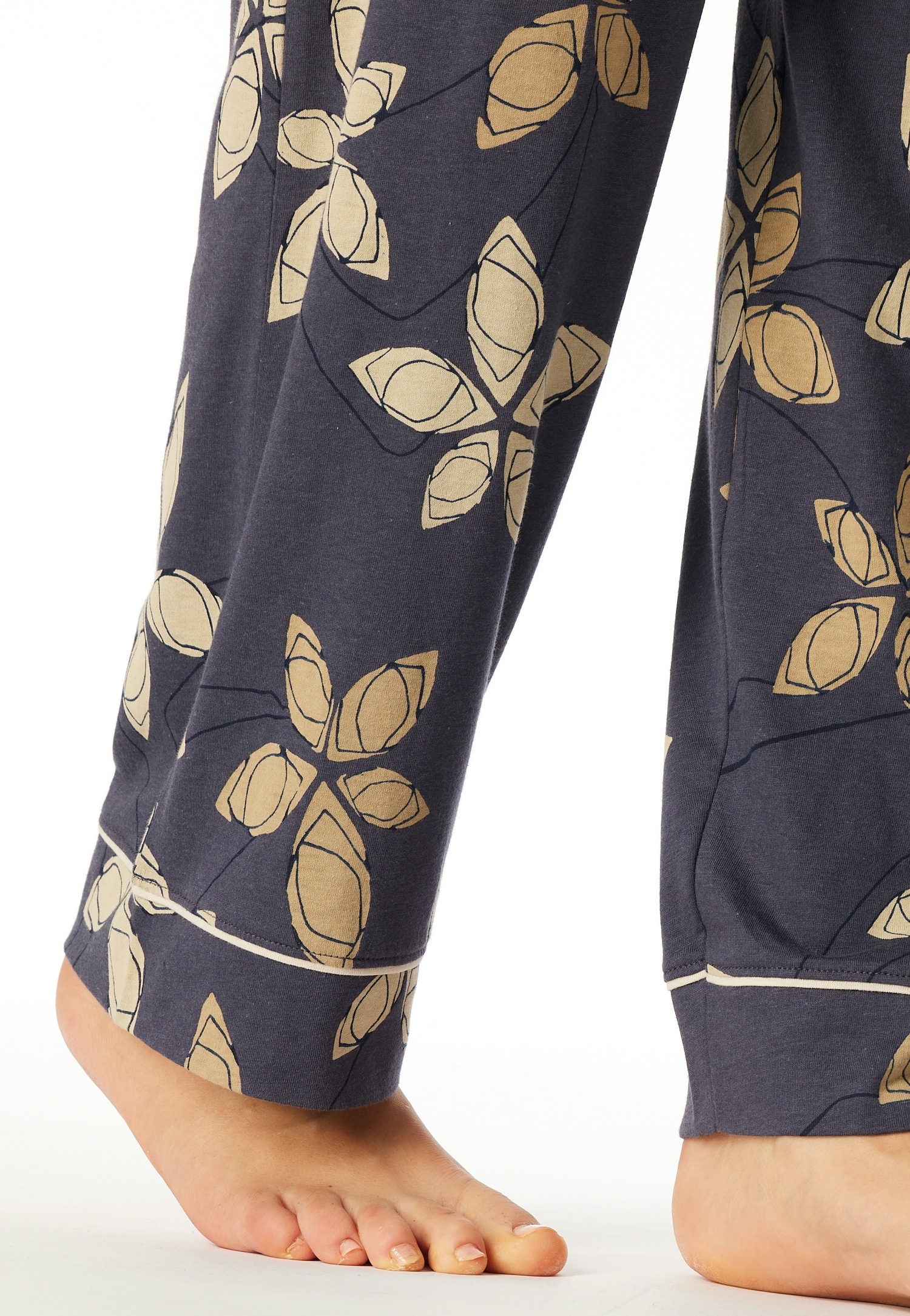 Schiesser Schlafanzug »Comfort Nightwear«, (2 tlg.), Baumwollmischung, Rundhalsausschnitt, langärmelig