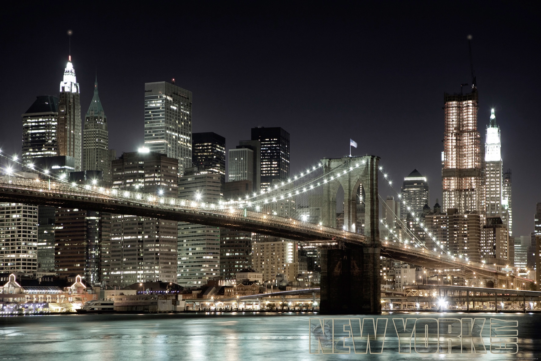 Papermoon Fototapete »Manhatten Bridge« glatt günstig online kaufen
