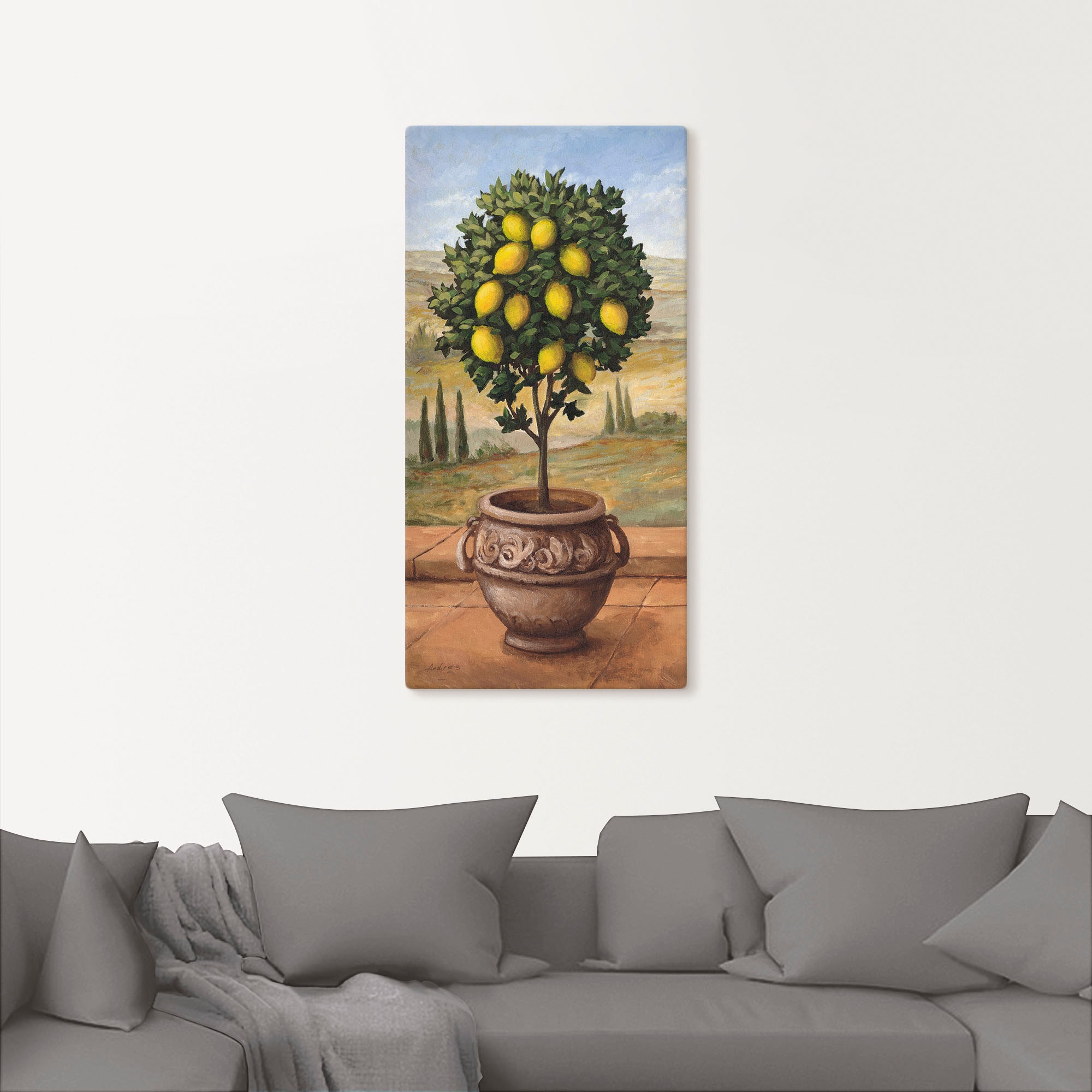 Artland Wandbild »Zitronenbaum«, Bäume, (1 St.), als Leinwandbild, Wandaufkleber in verschied. Größen