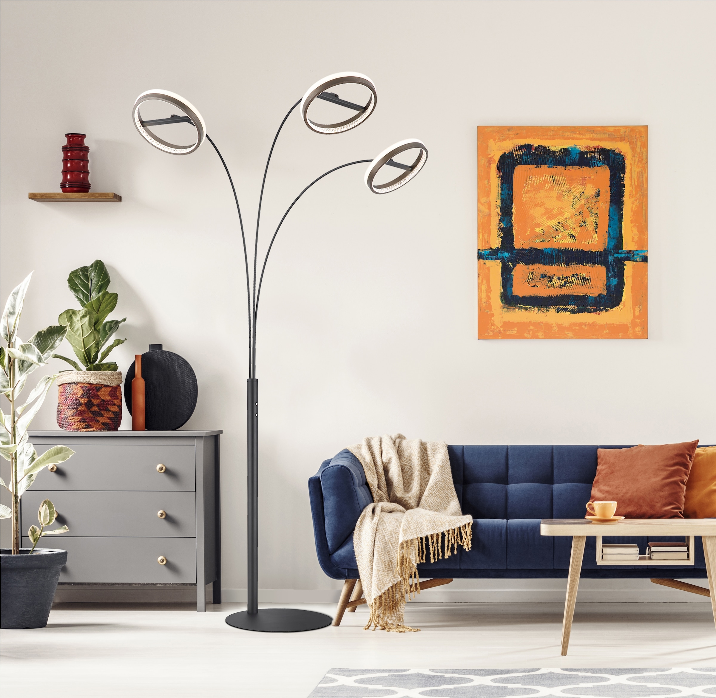 GLOBO LIGHTING Stehlampe »DELLA« LED-Modul 1 Stk. warmweiß - kaltweiß