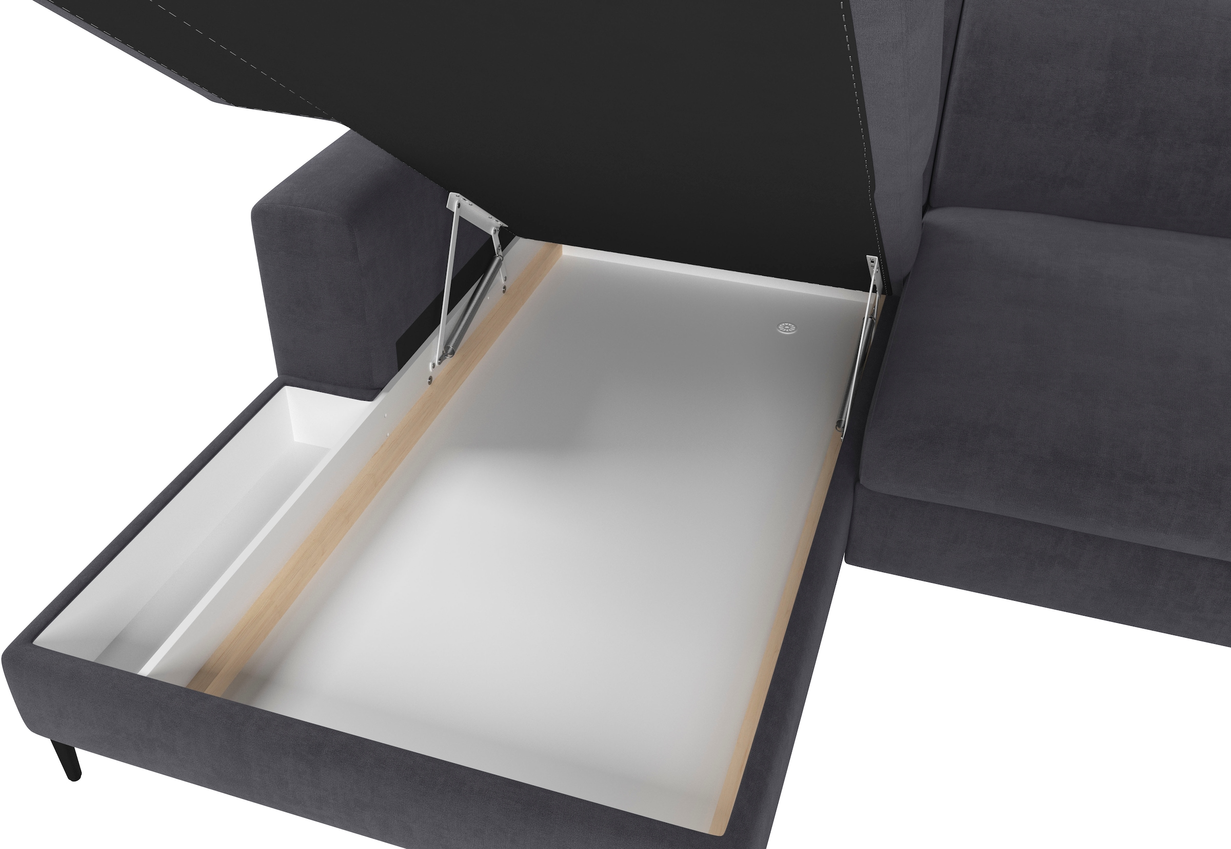 Trends by HG Ecksofa »Nizza« Schlaffunktion + Bettkasten