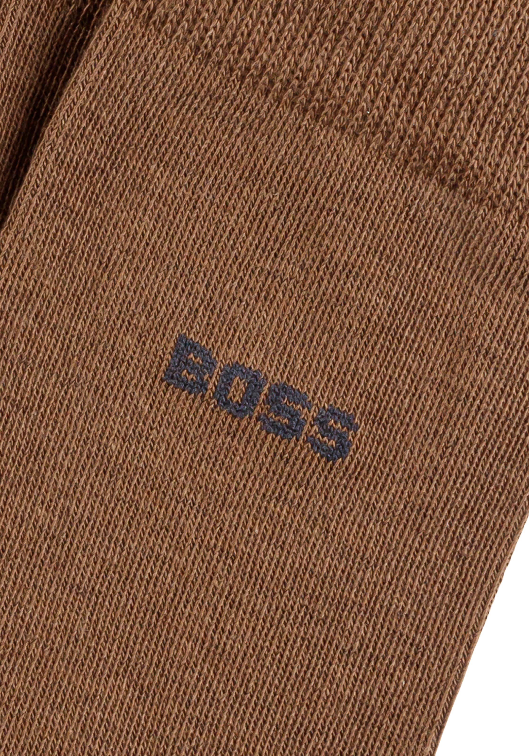 BOSS Basicsocken »3P RS Uni Colors«, (3 Paar), mit eingenähtem Logoschriftzug