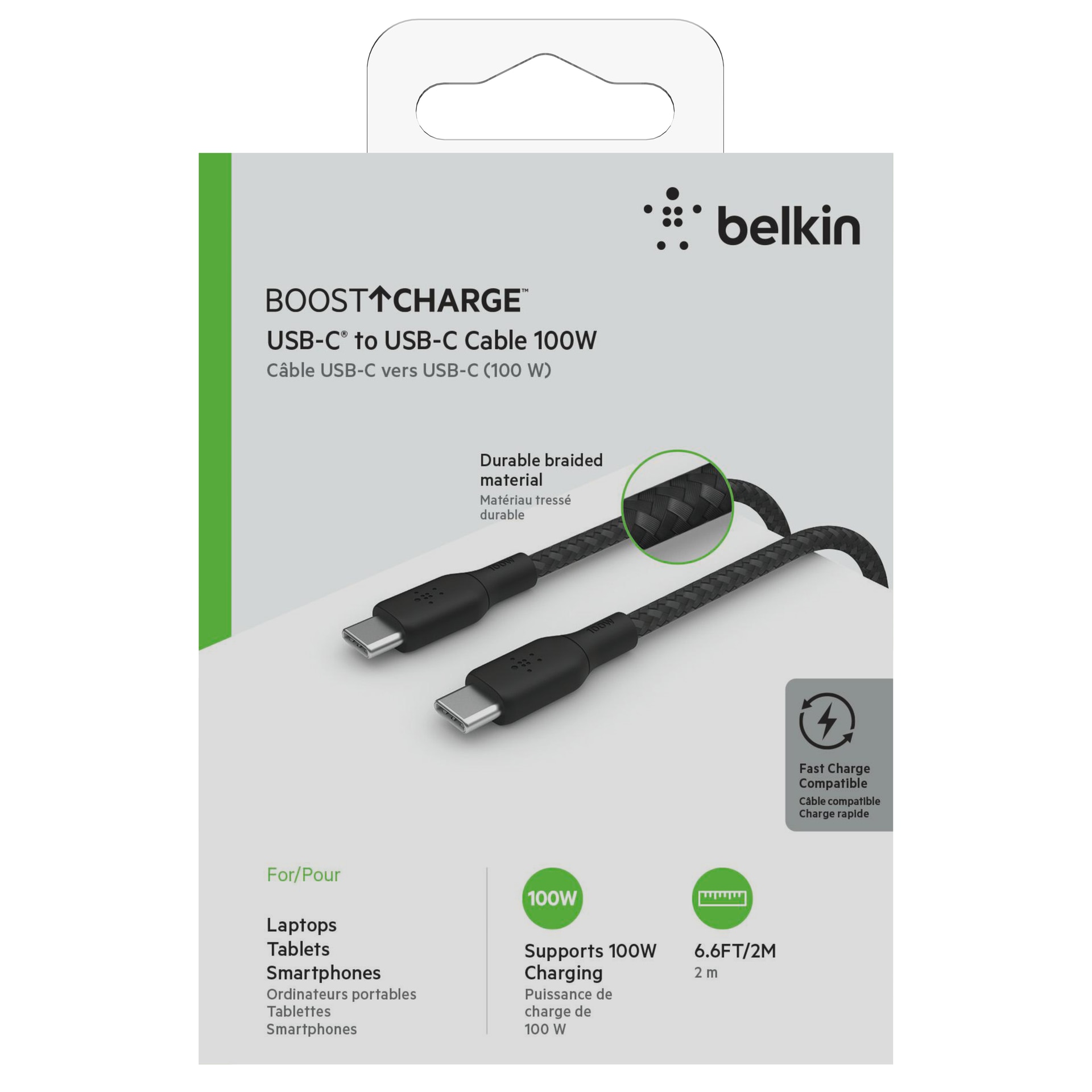 Belkin USB-Kabel »BOOST CHARGE USB-C/USB-C Kabel, bis 100 W, 2m«, USB Typ C-USB Typ C, 200 cm