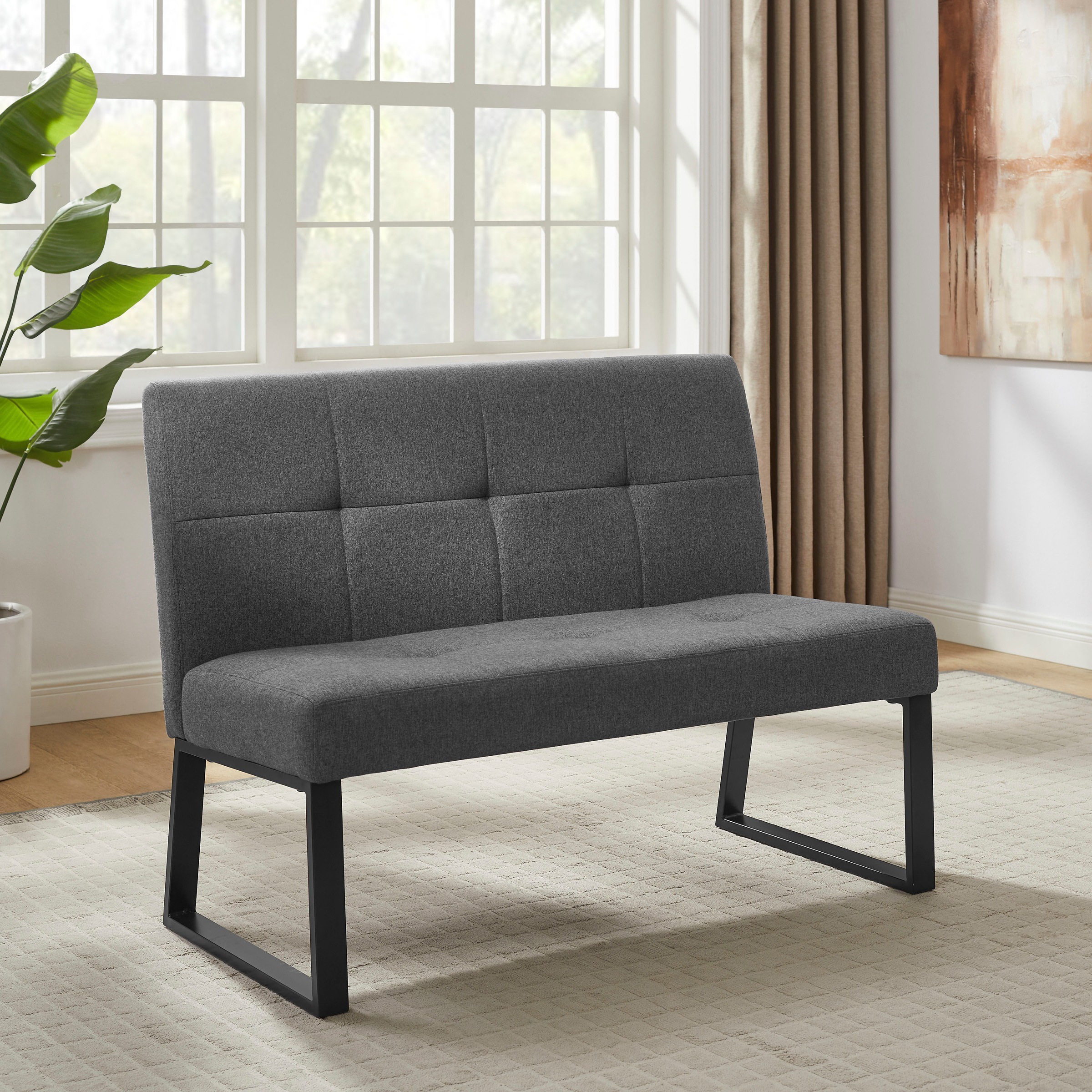 OTTO home Essgruppe »Geranie« Set, 4 tlg. in Eichenoptik mit schwarzem Säulengestell