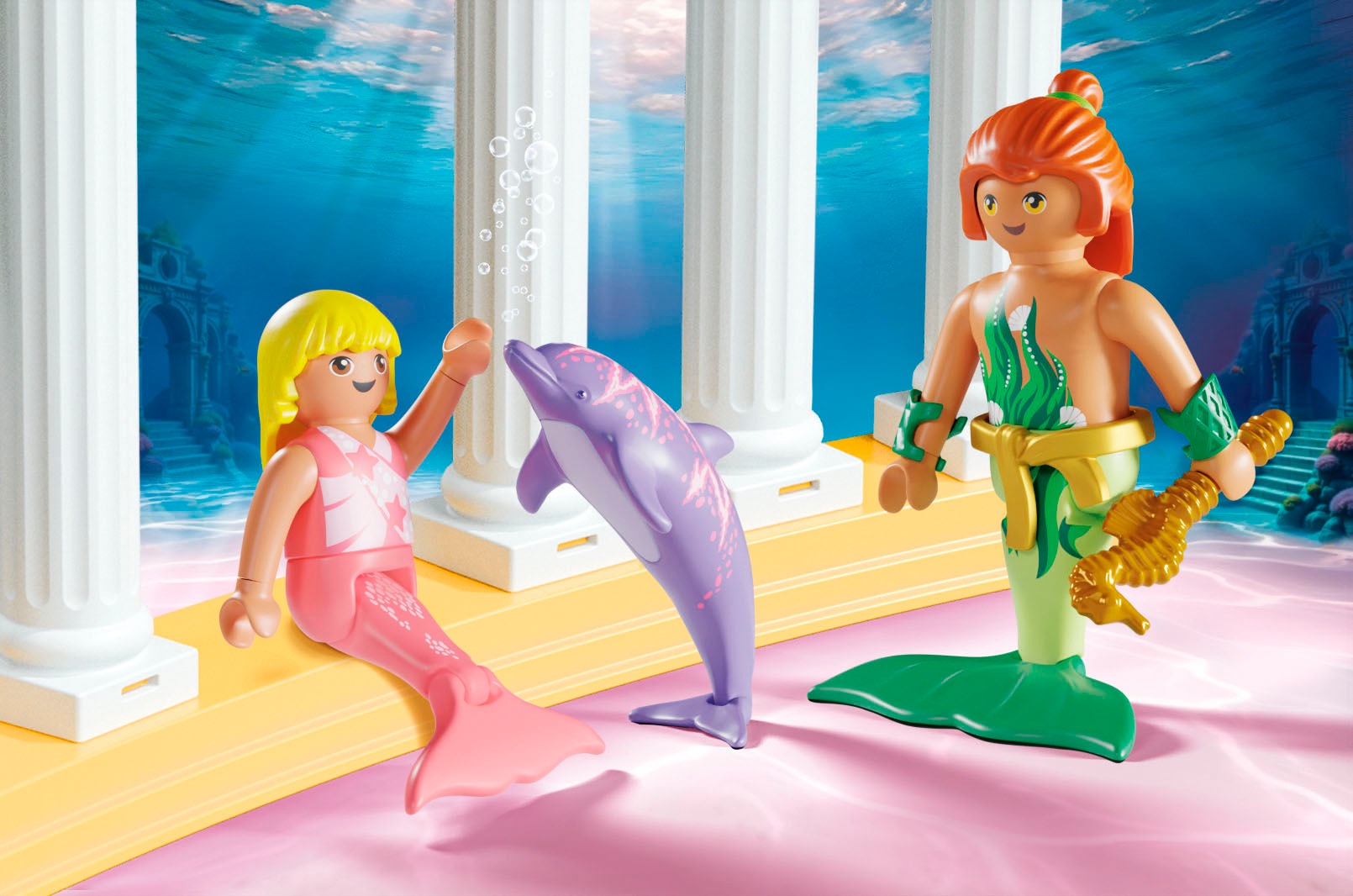 Playmobil® Konstruktions-Spielset »Meerjungfrauen-Schatz mit Delfinen (71861), Princess Magic«, (49 St.), Made in Europe