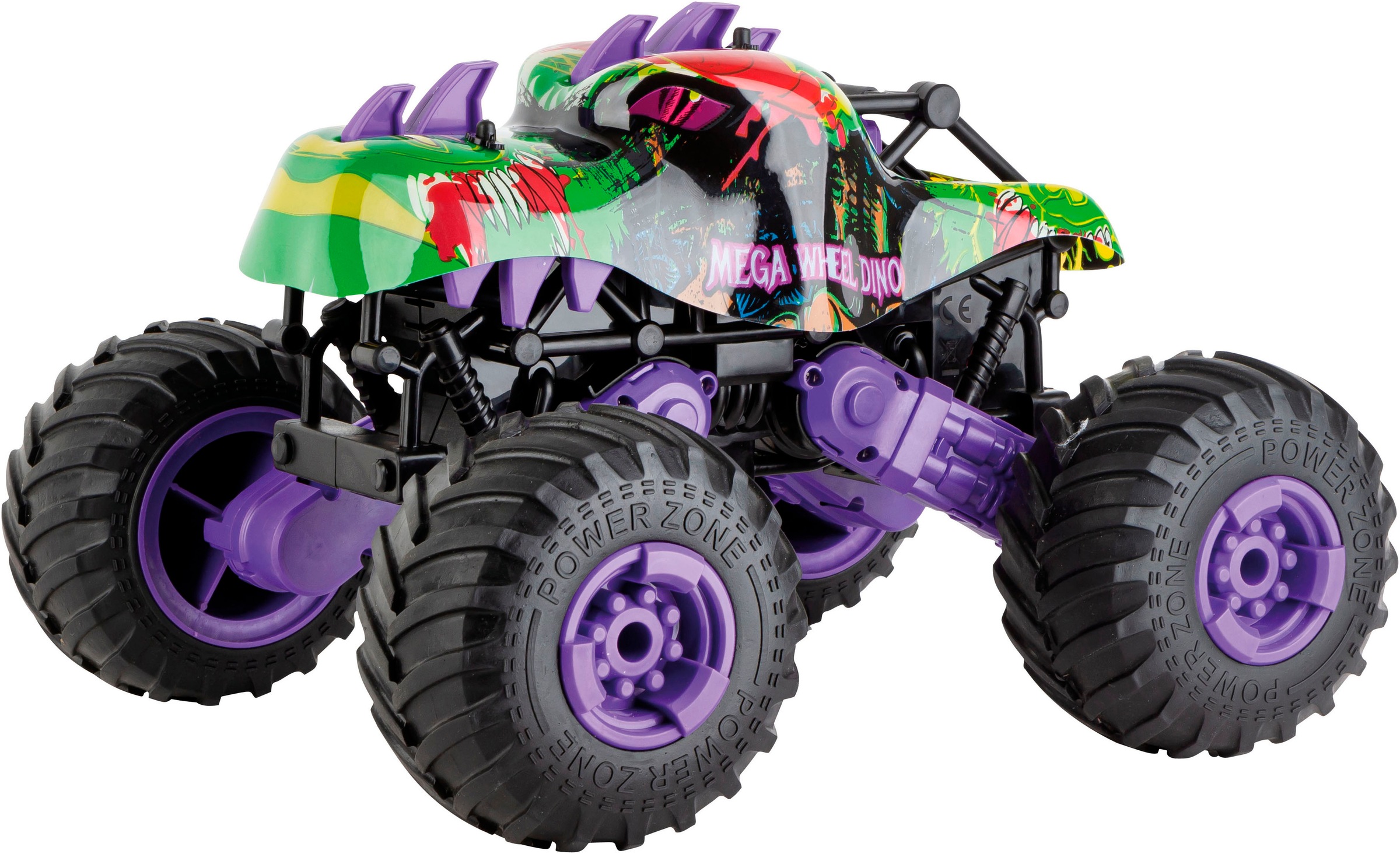 Carrera® RC-Monstertruck »Carrera® RC, Mega Wheel Dino, 2,4 GHz«, mit LED-Kabel